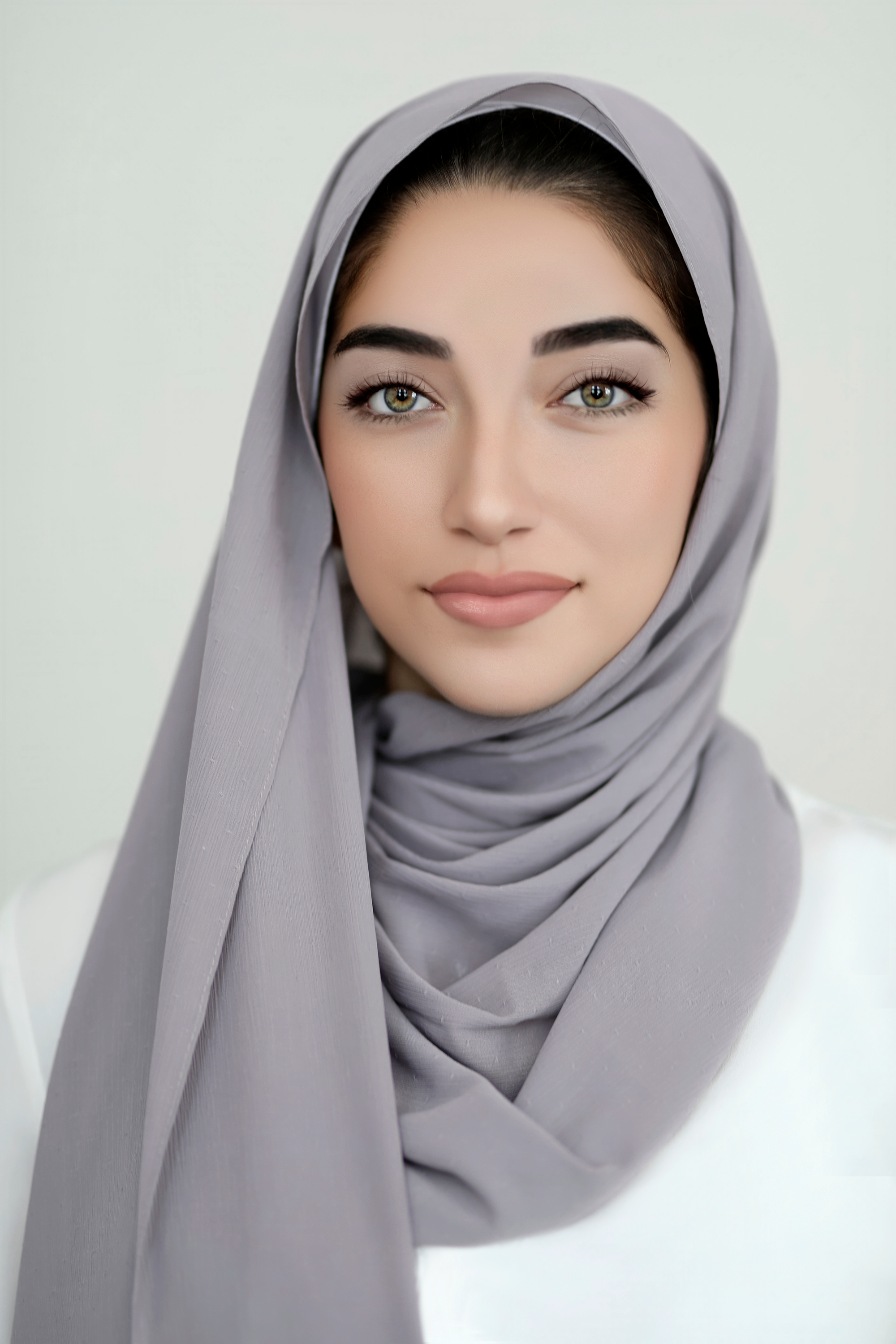 Textured Chiffon Hijab-Gray