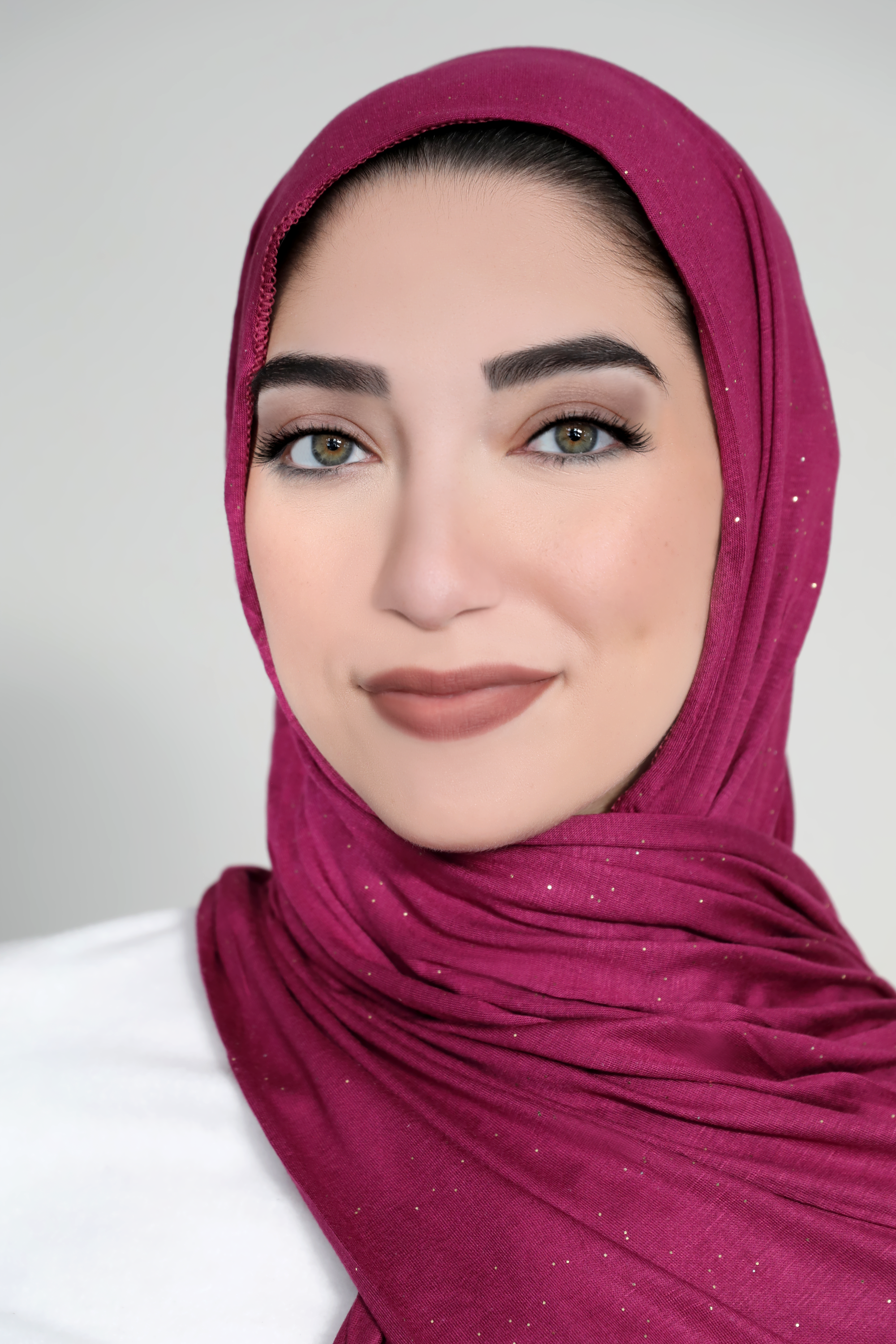 Small Shimmer Jersey Hijab-Magenta