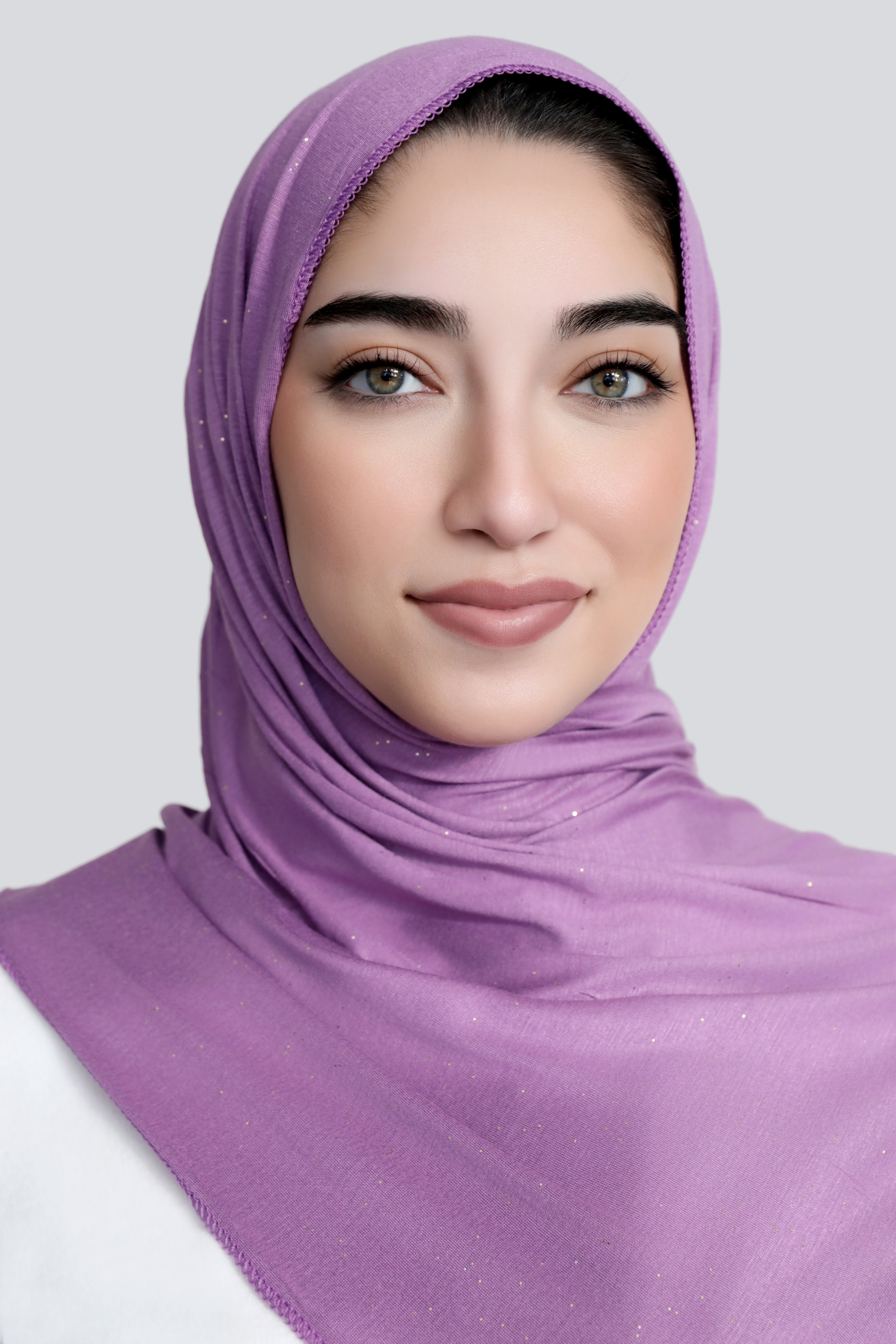 Small Shimmer Jersey Hijab-Orchid
