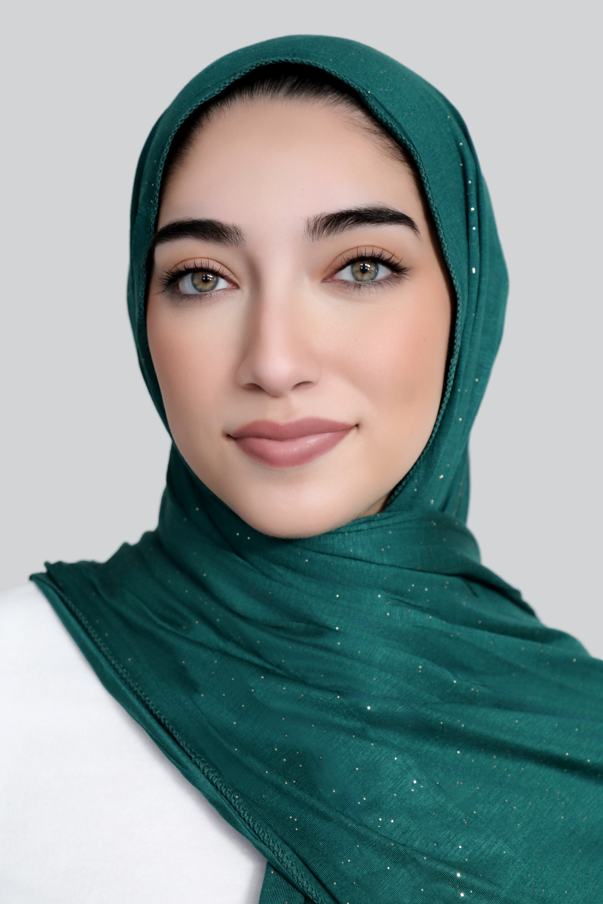 Small Shimmer Jersey HIjab-Emerald
