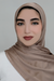 Satin Crinkle Hijab-Deep Taupe