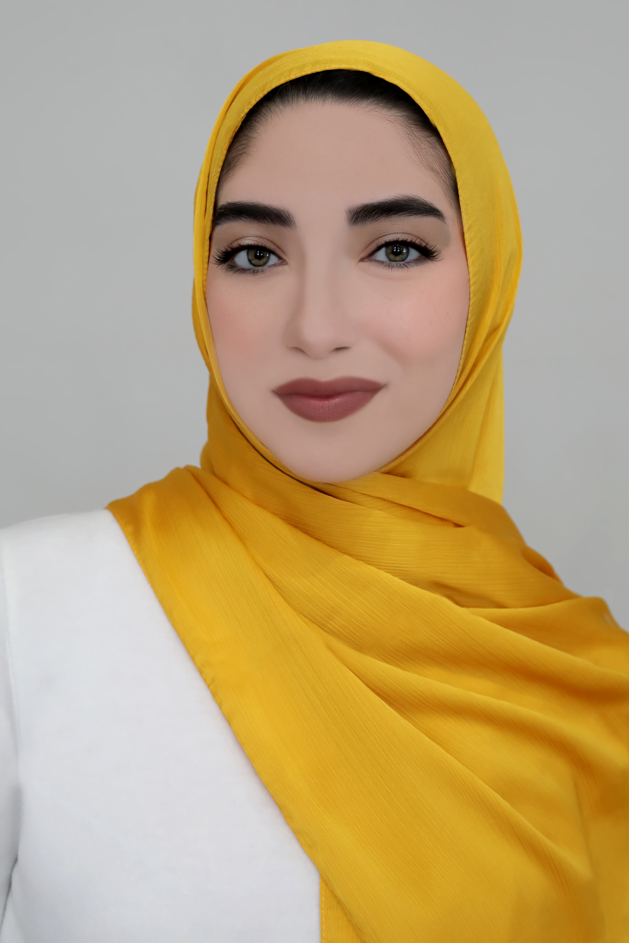 Satin Crinkle Hijab-Saffron