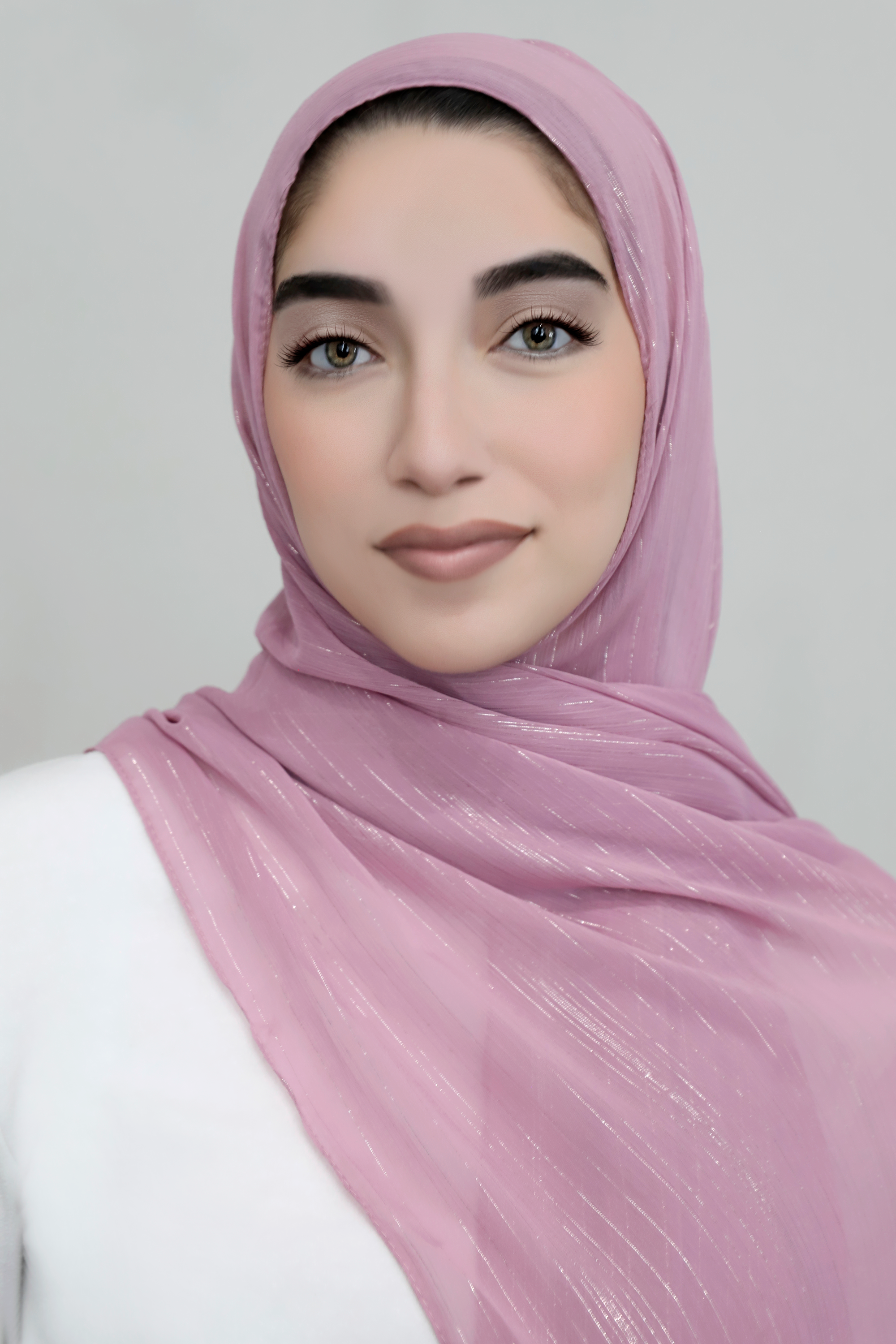 Lurex Shimmer Chiffon Hijab-Rose