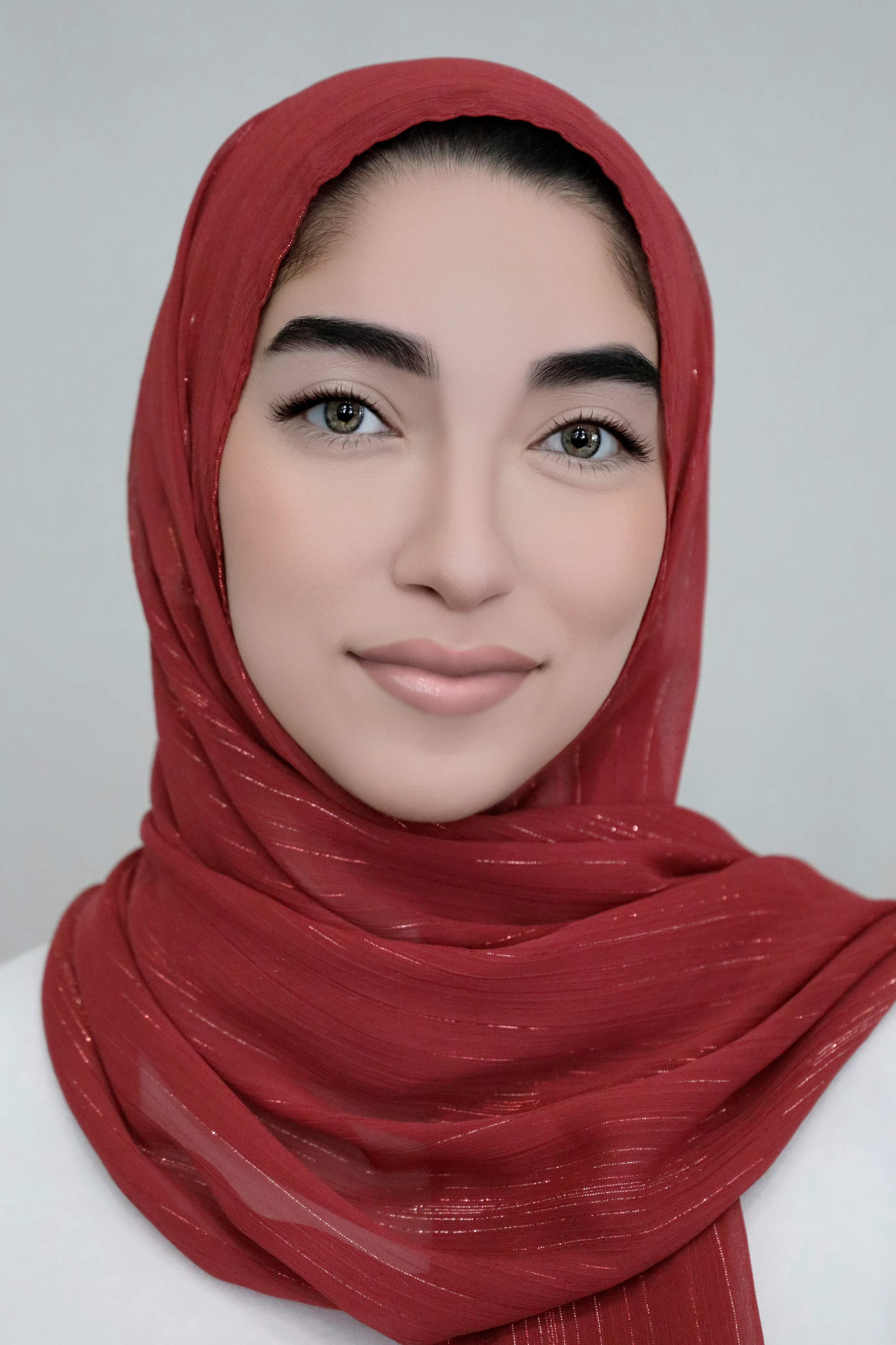 Lurex Shimmer Chiffon Hijab-Brick