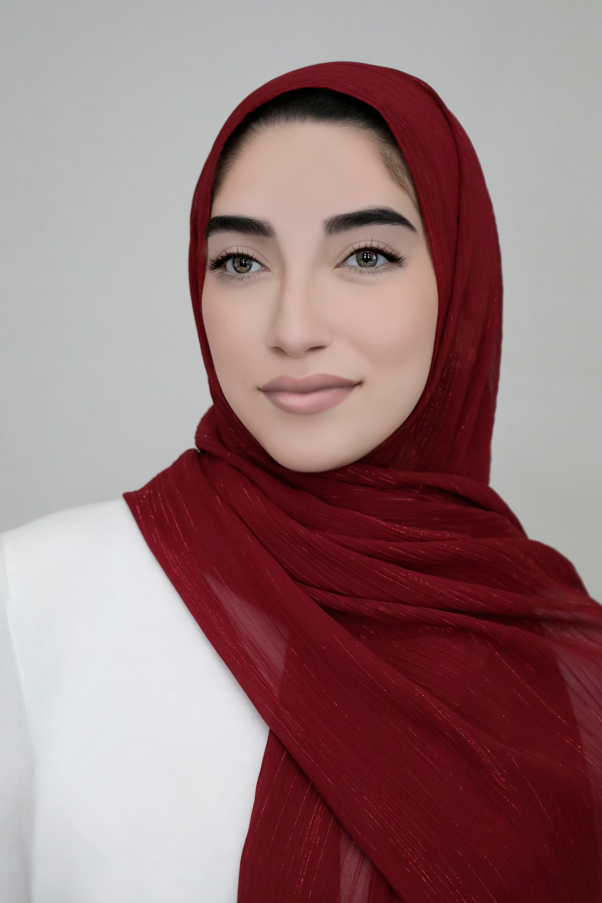 Lurex Shimmer Chiffon Hijab-Maroon