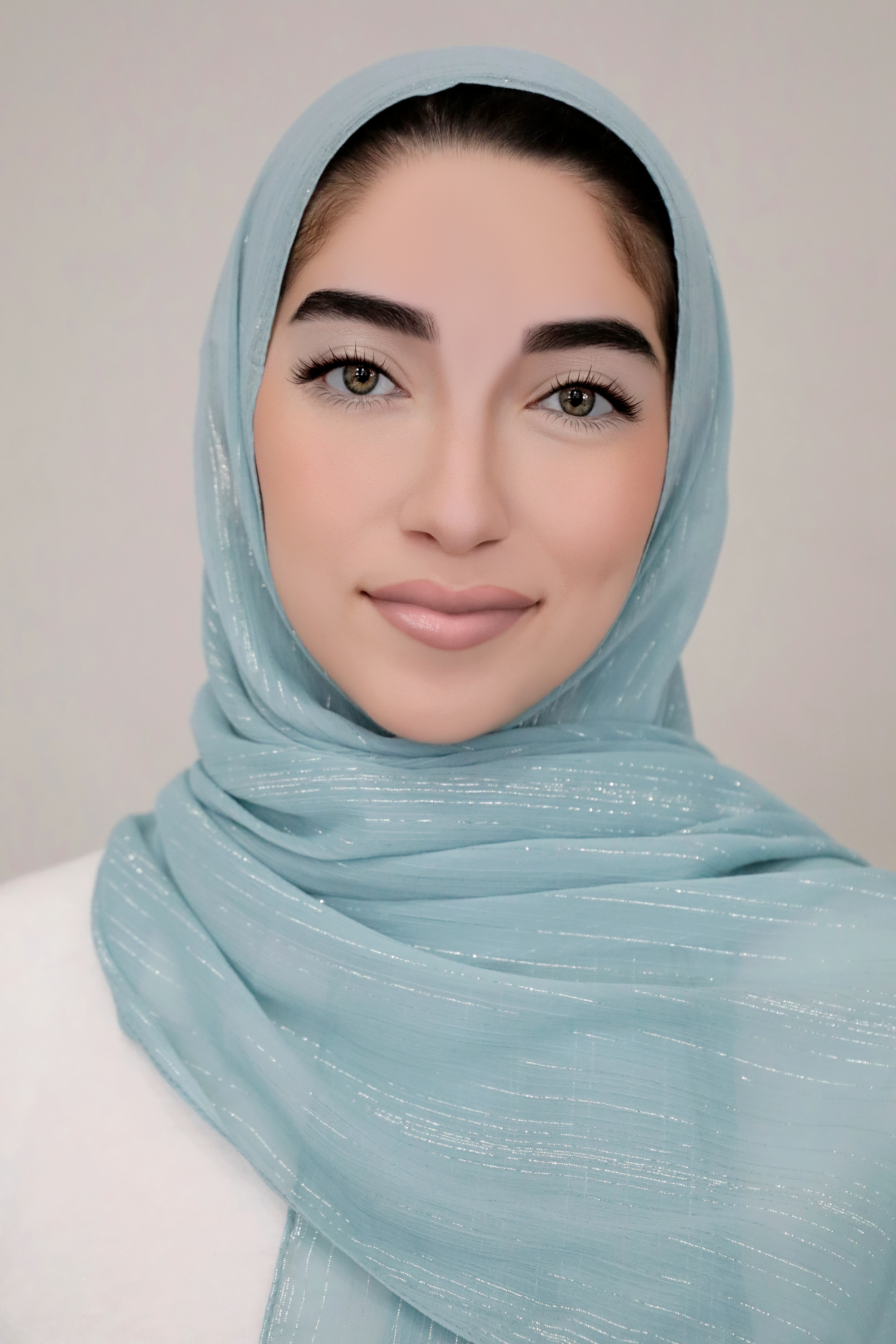Lurex Shimmer Chiffon Hijab-Melody Blue