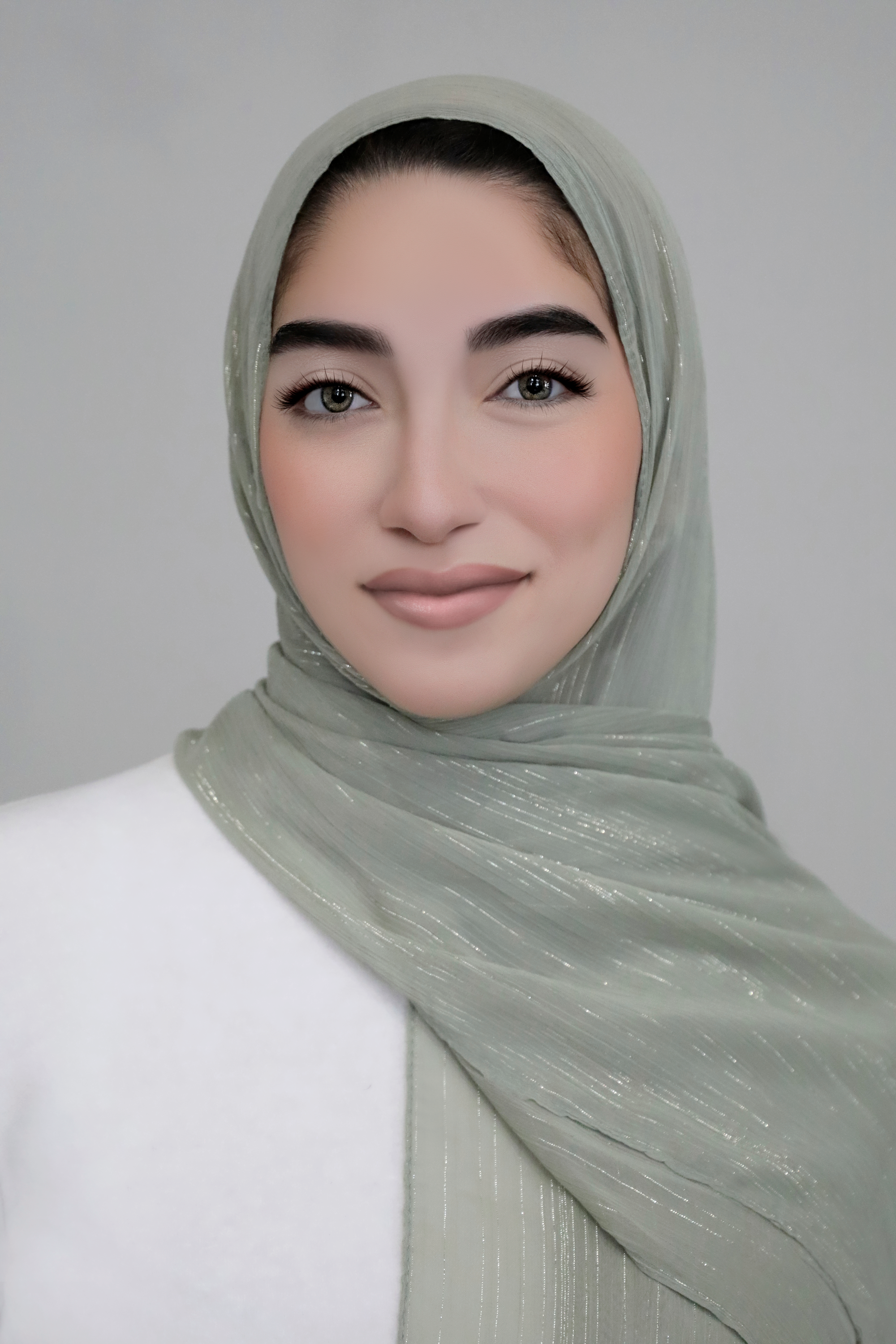 Lurex Shimmer Chiffon Hijab-Sage