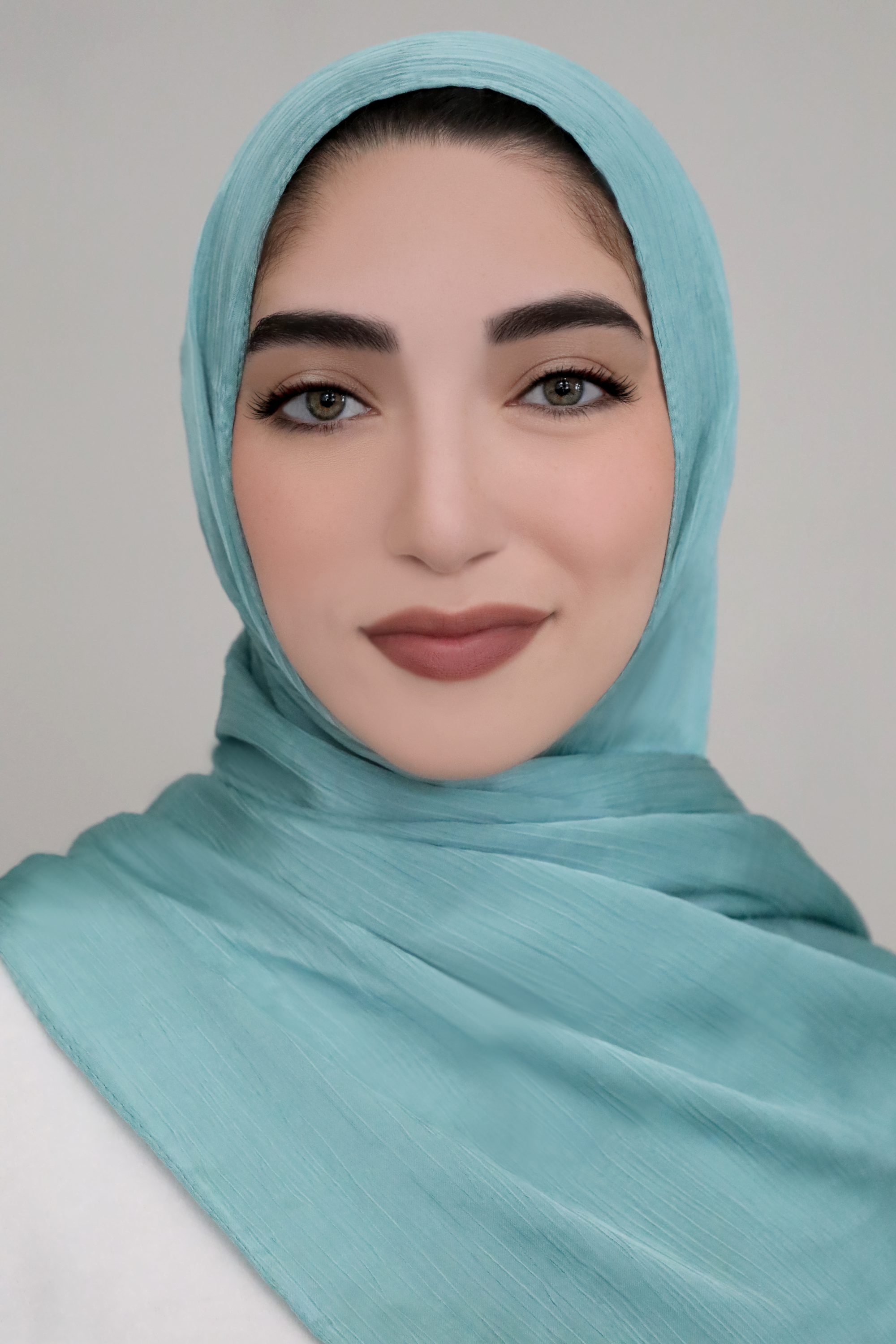 Satin Crinkle Hijab-Sea Foam