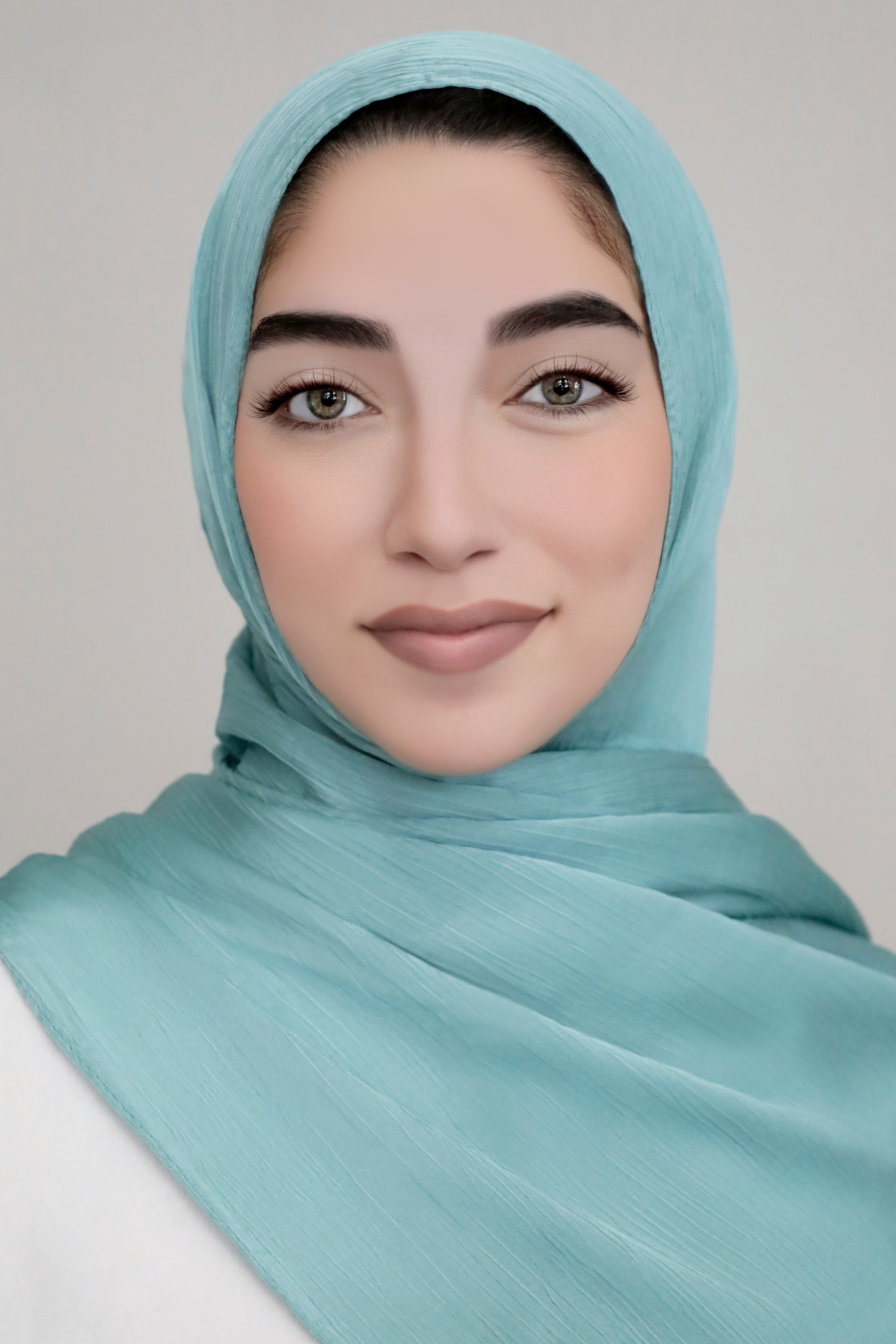 Satin Crinkle Hijab-Sea Foam