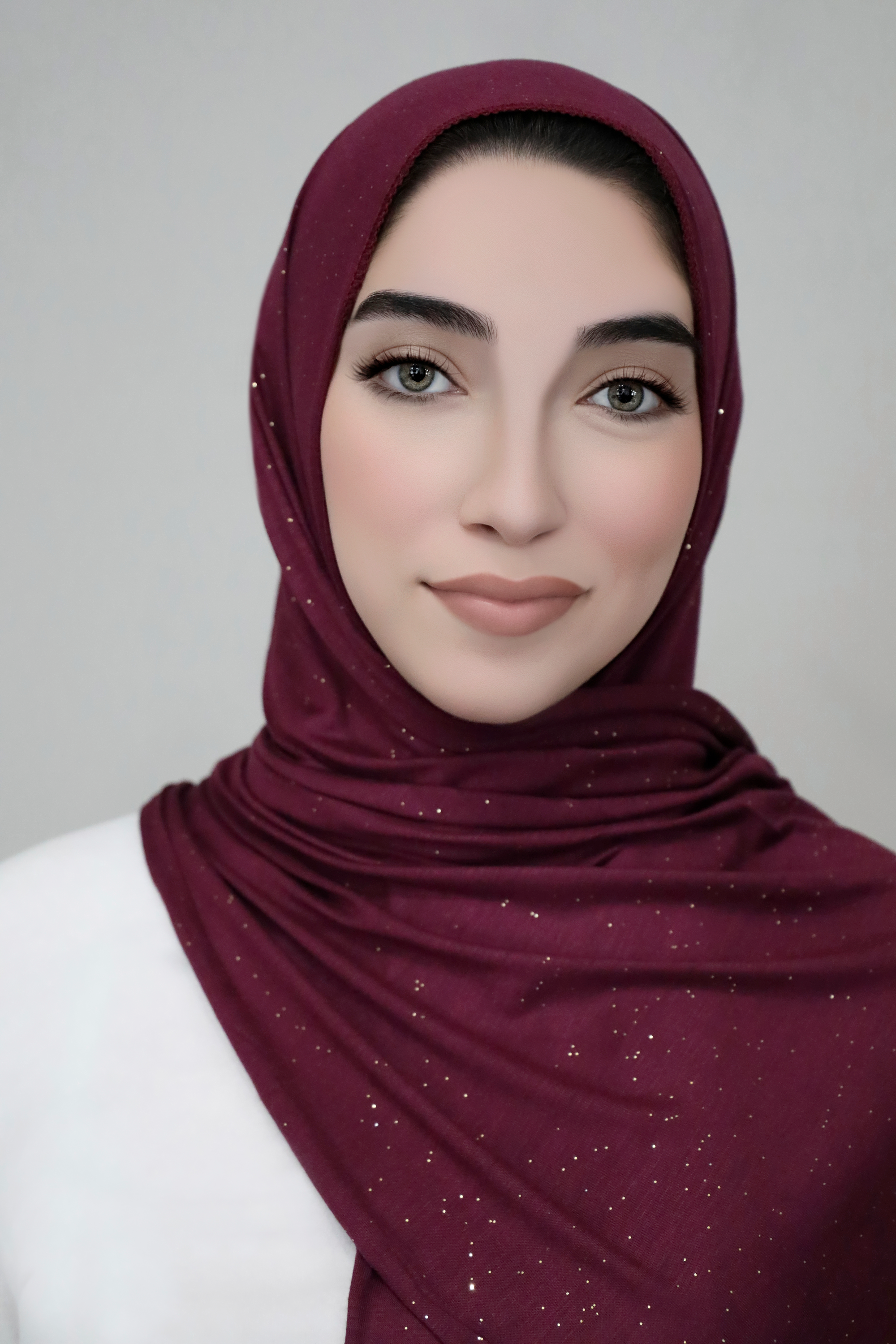 Small Shimmer Jersey Hijab-Plum