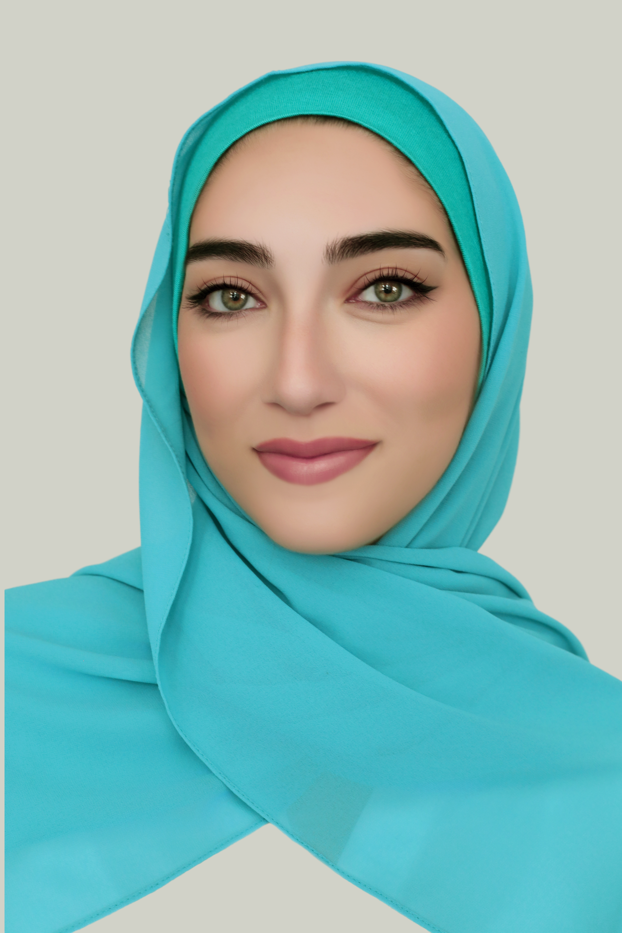Chiffon Hijab Set-Teal