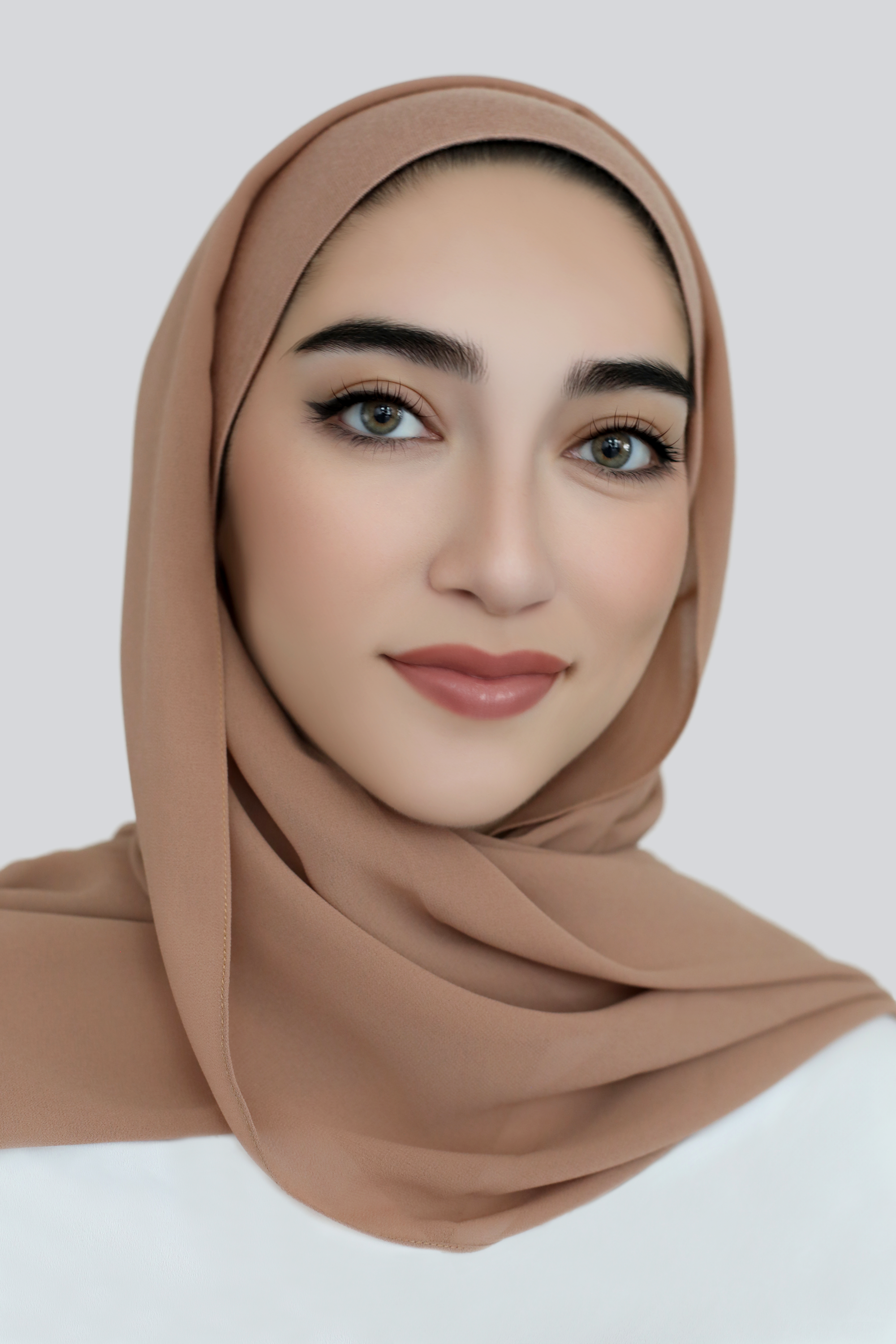 Chiffon Hijab Set-Tan