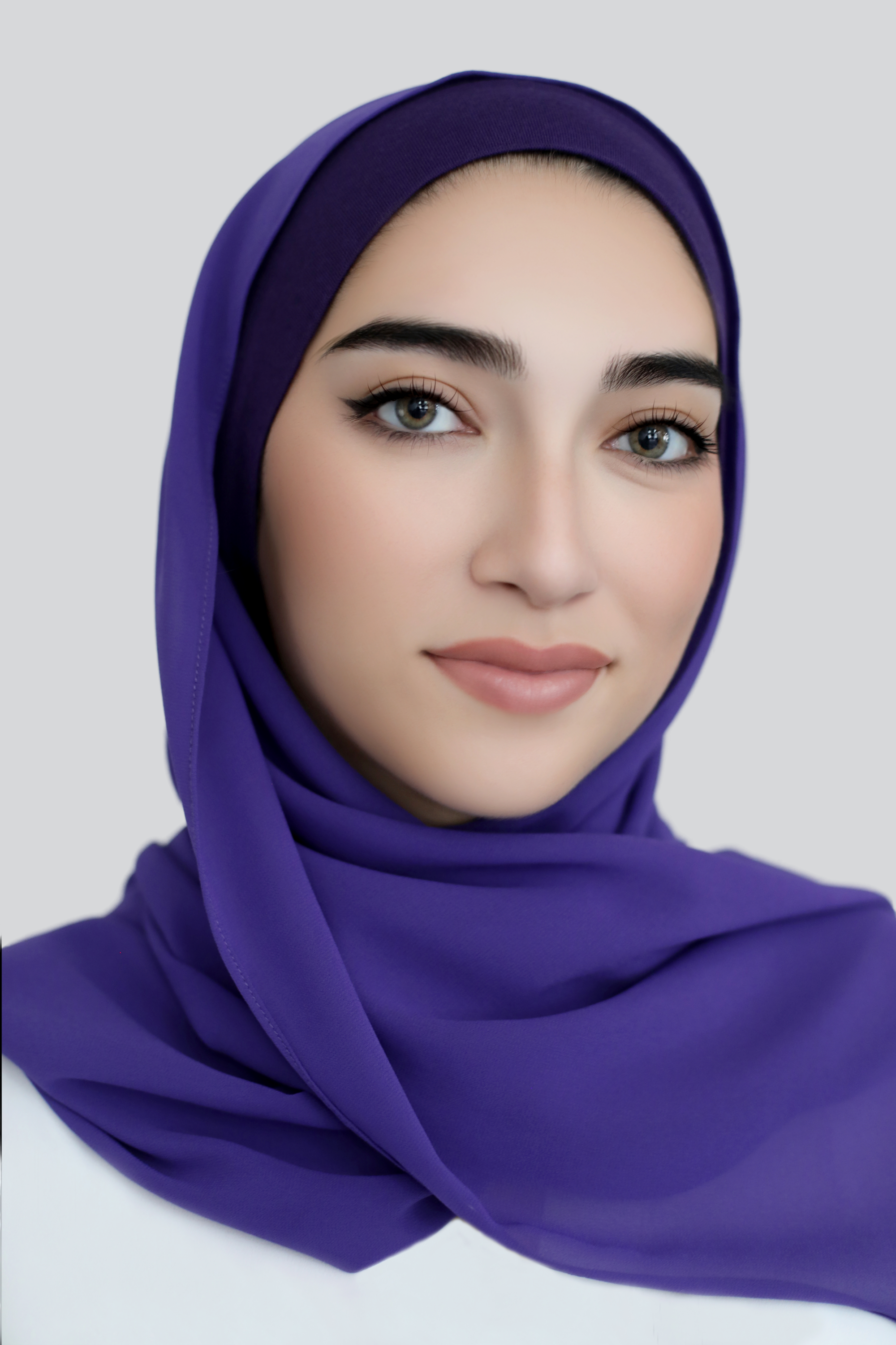 Chiffon Hijab Set-Indigo