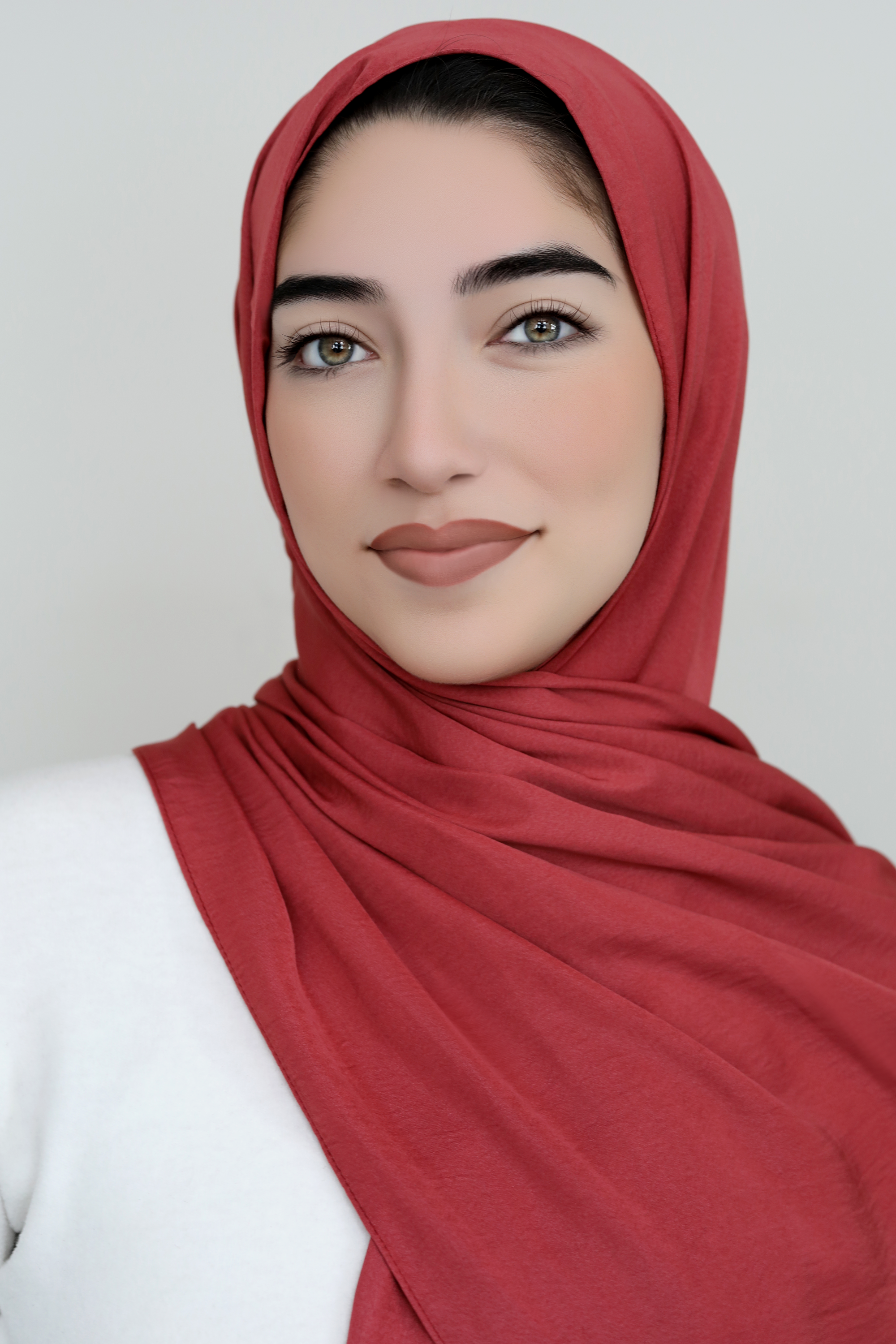 Matte Satin Hijab-Sunset