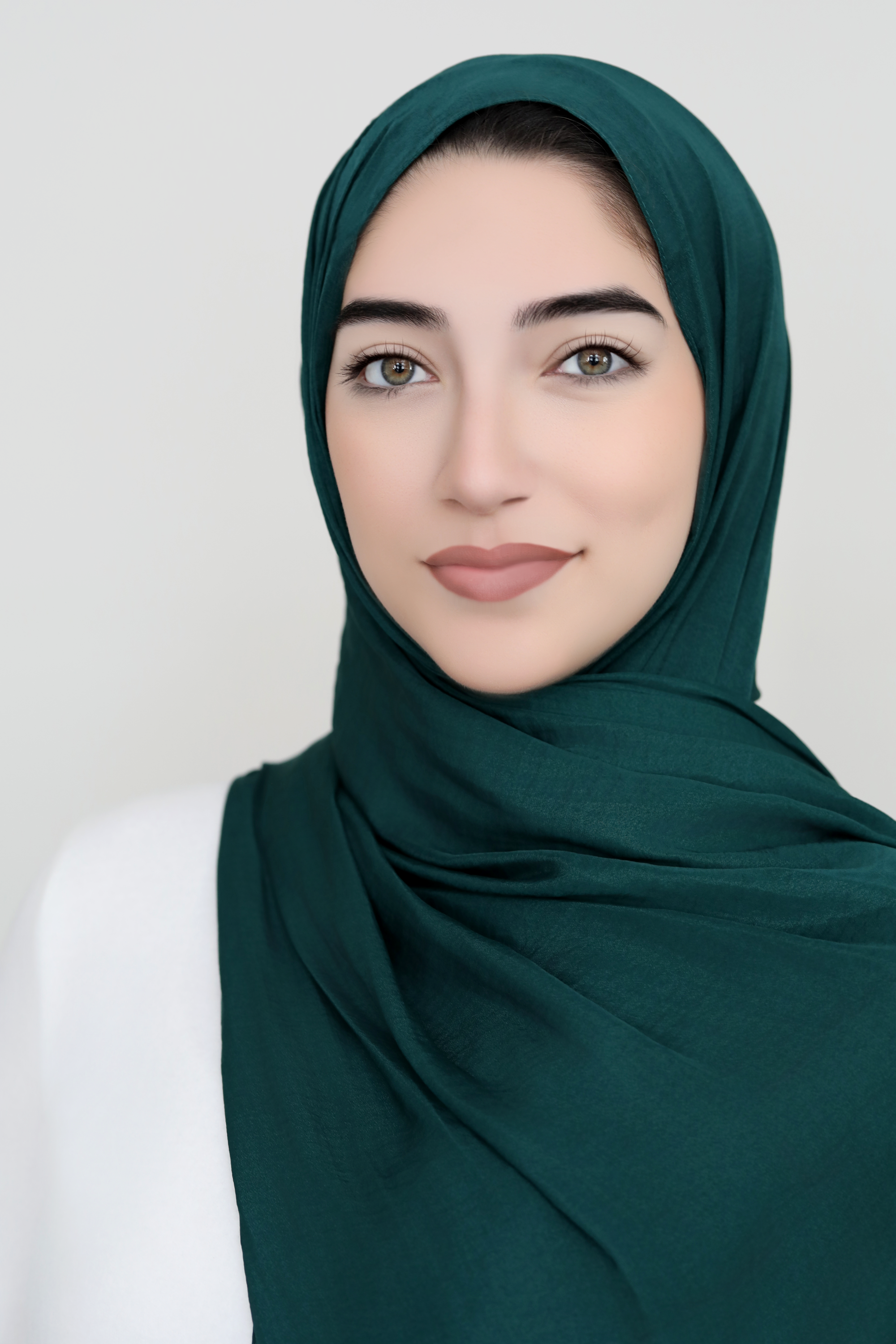 Matte Satin Hijab-Emerald