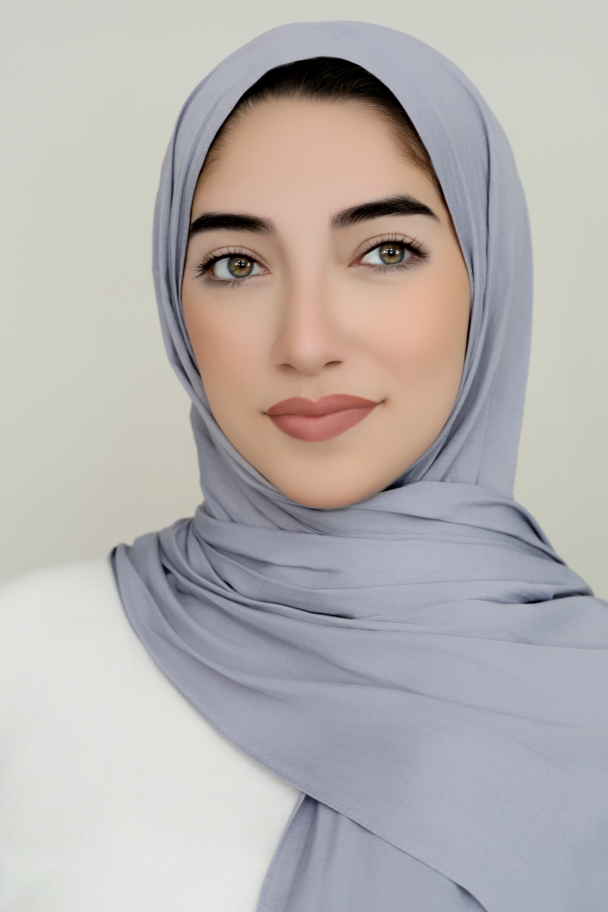Matte Satin Hijab-Silver