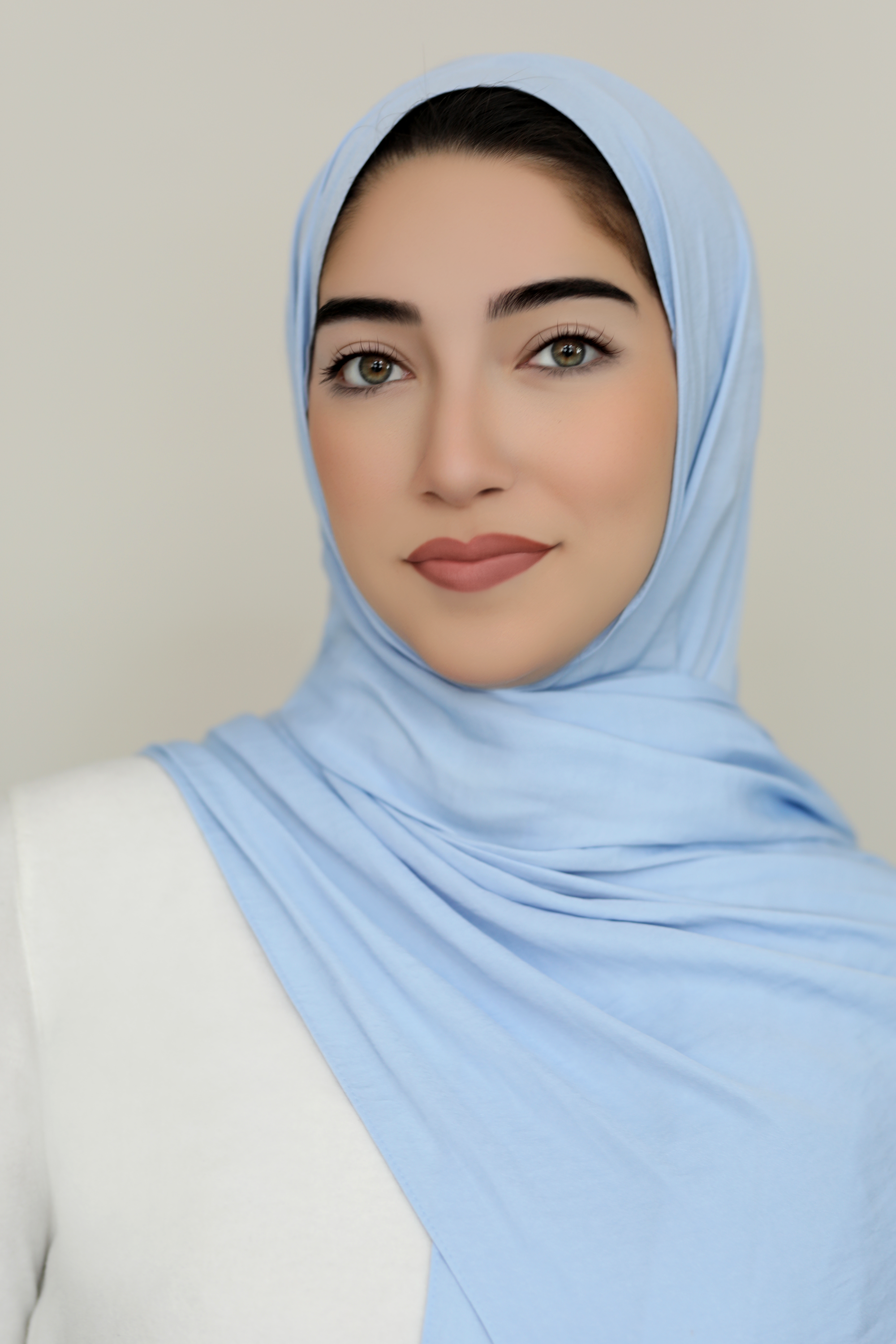 Matte Satin Hijab-Blue