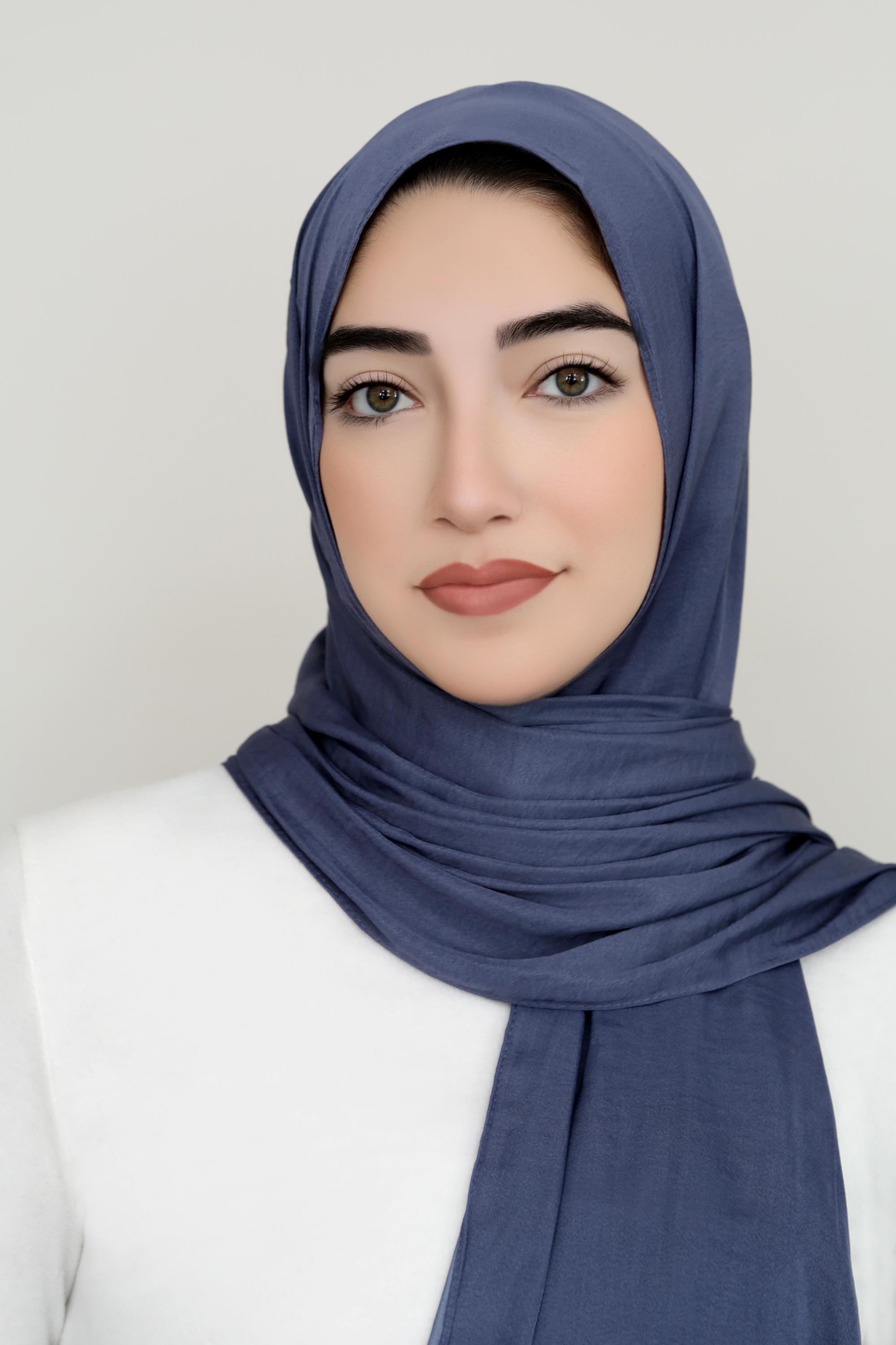 Matte Satin Hijab-Denim