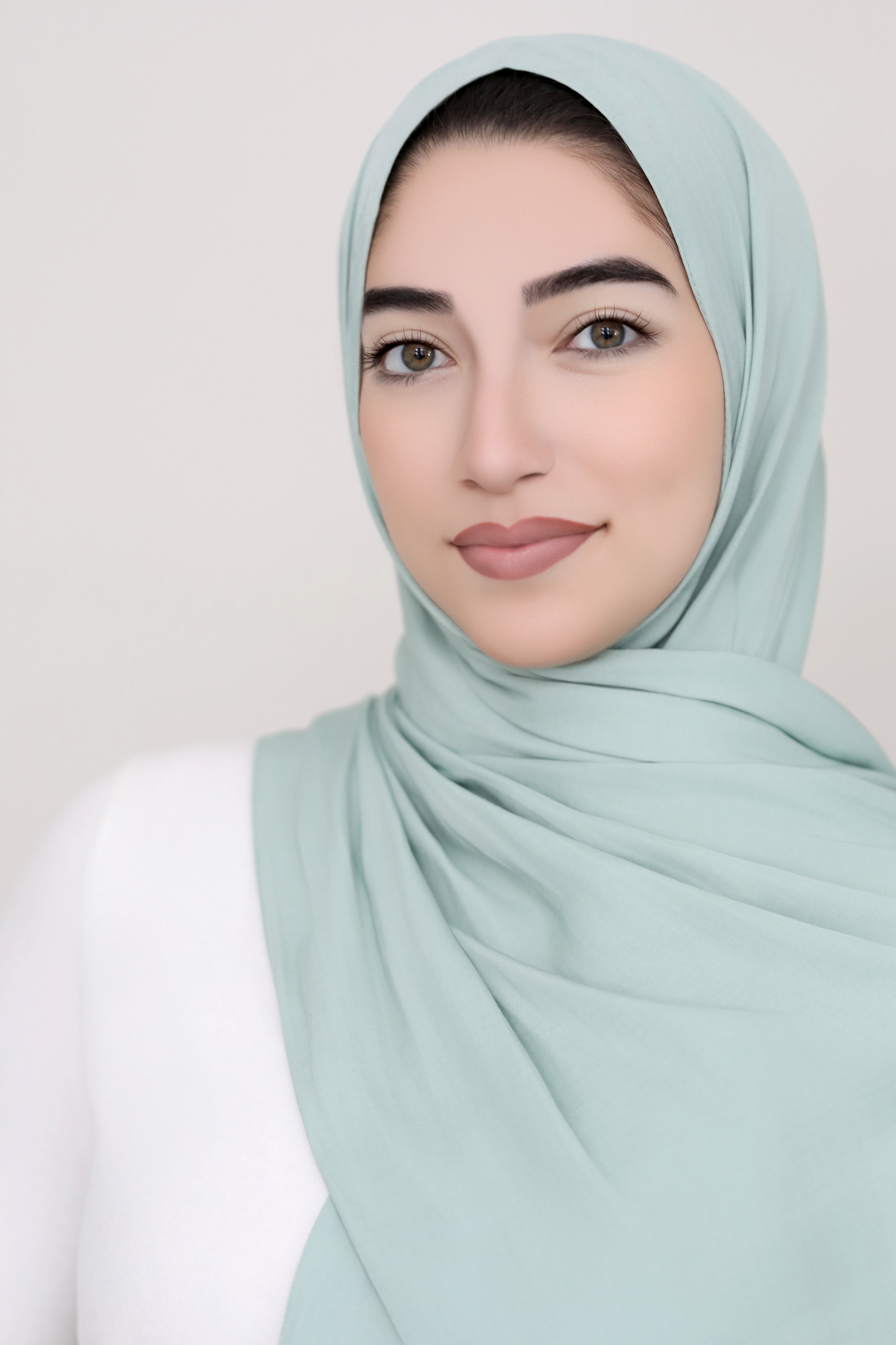 Matte Satin Hijab-Celadon