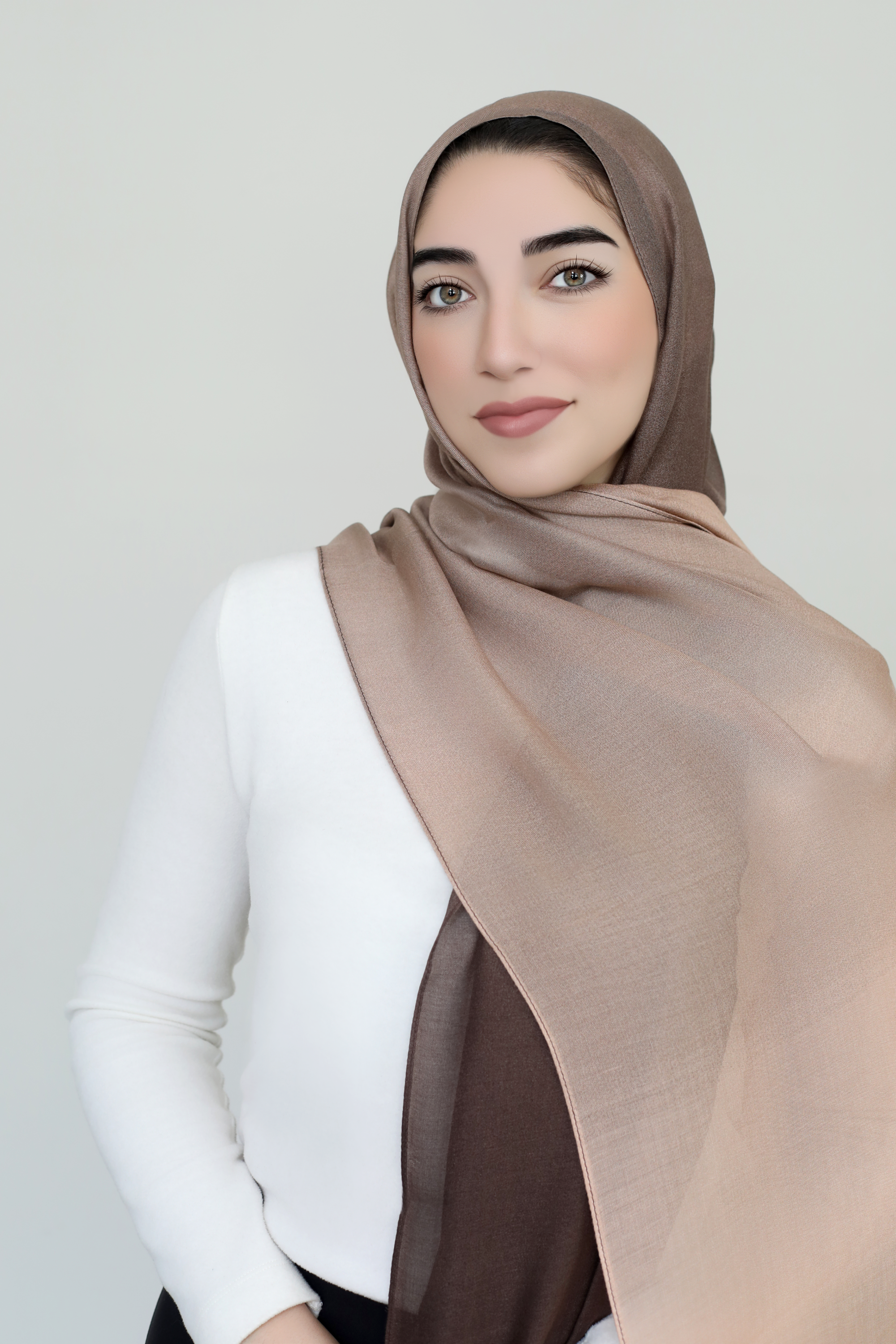 Ombre Modal Hijab-Light Brown