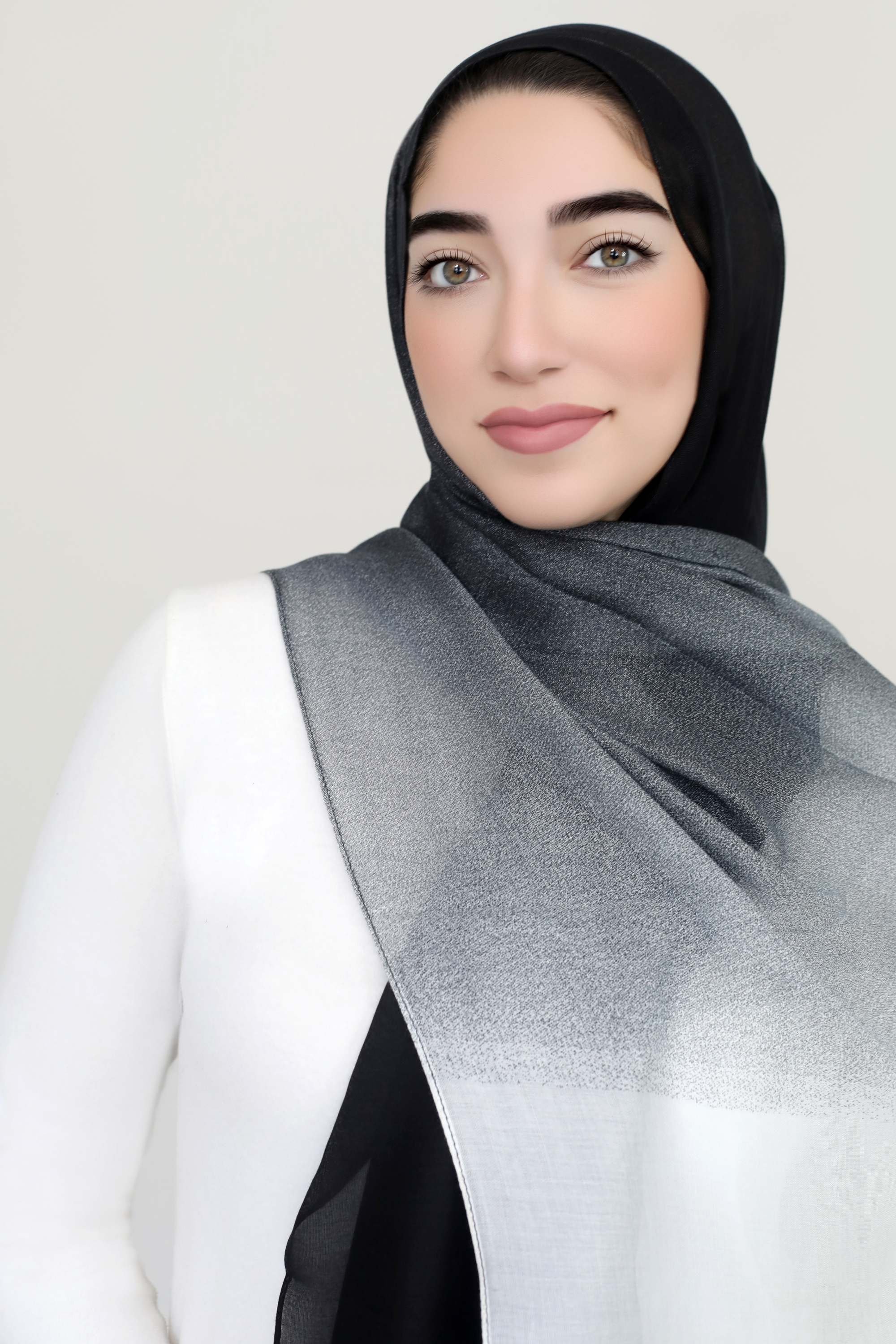 Ombre Modal Hijab-Gray