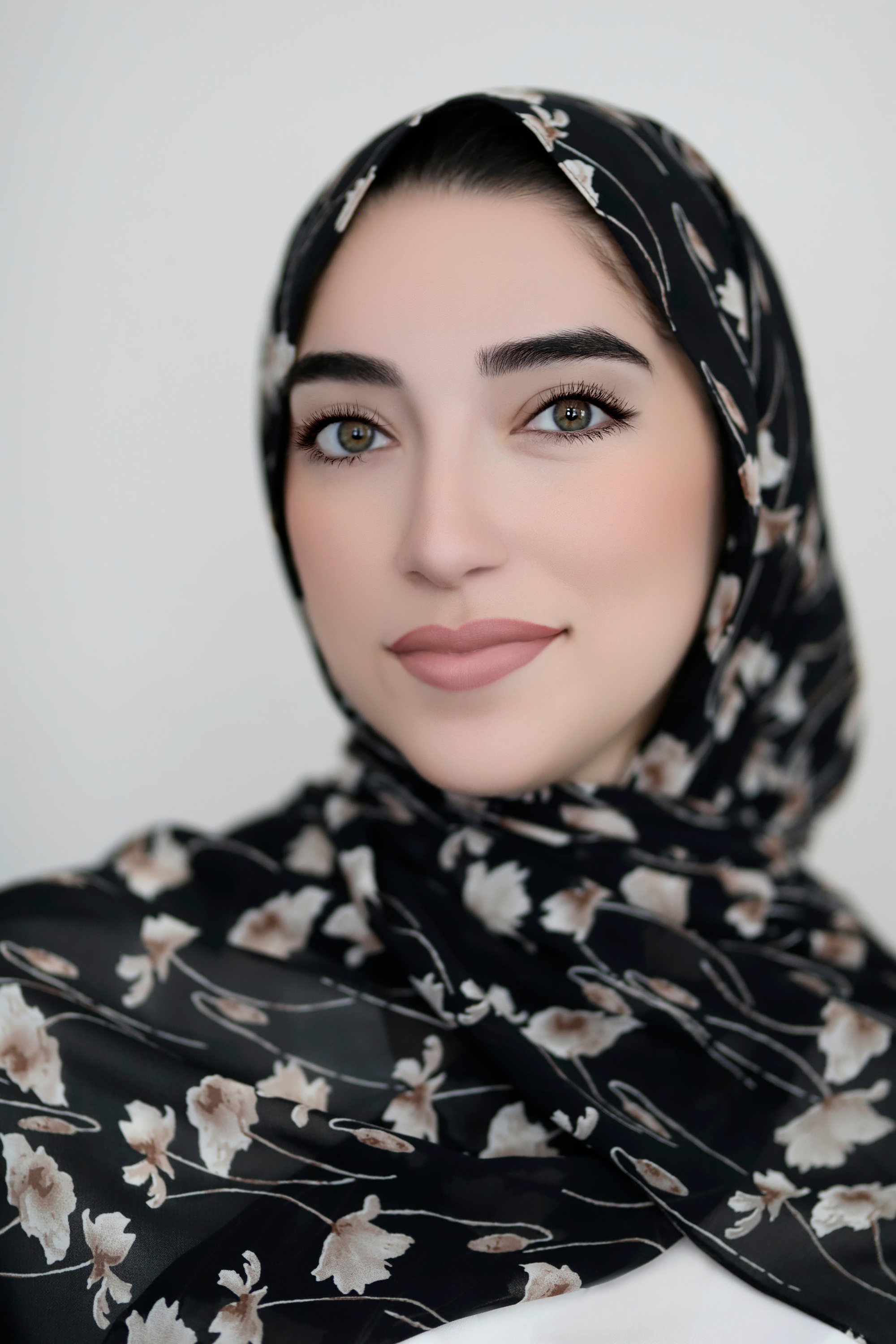 In The Shade Printed Chiffon Hijab-Black