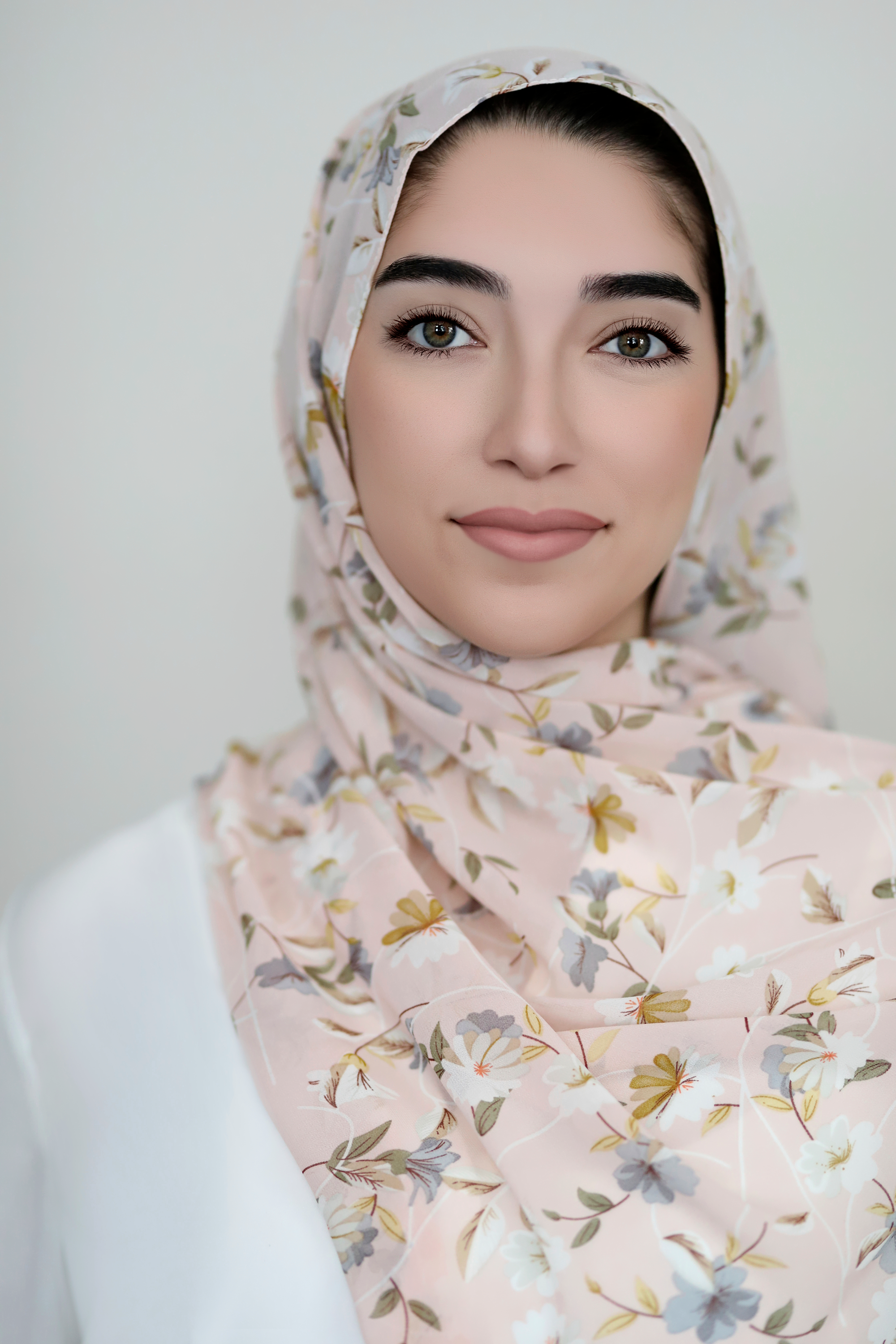 In The Shade Printed Chiffon Hijab-Pink