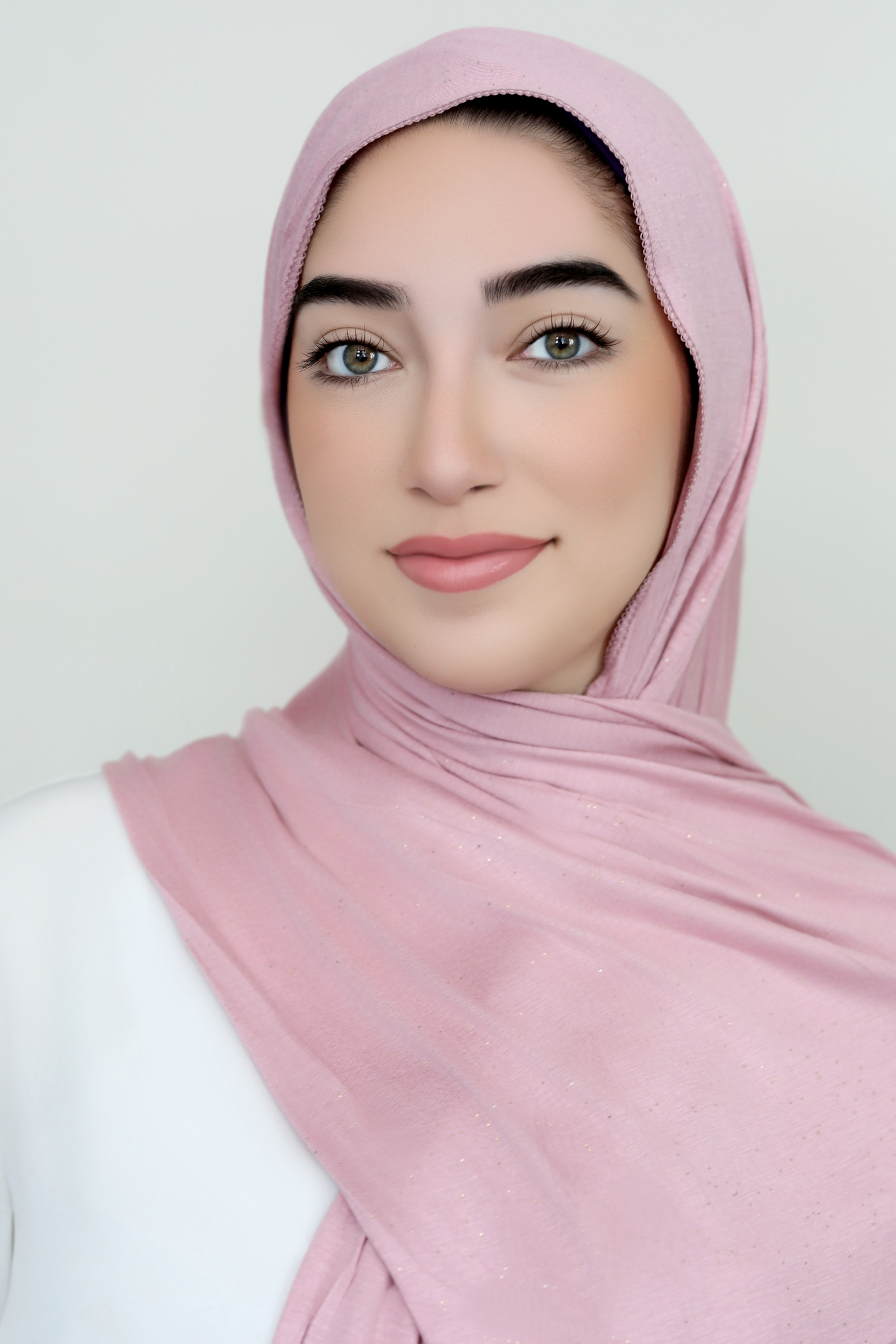 Small Shimmer Jersey Hijab-Rose