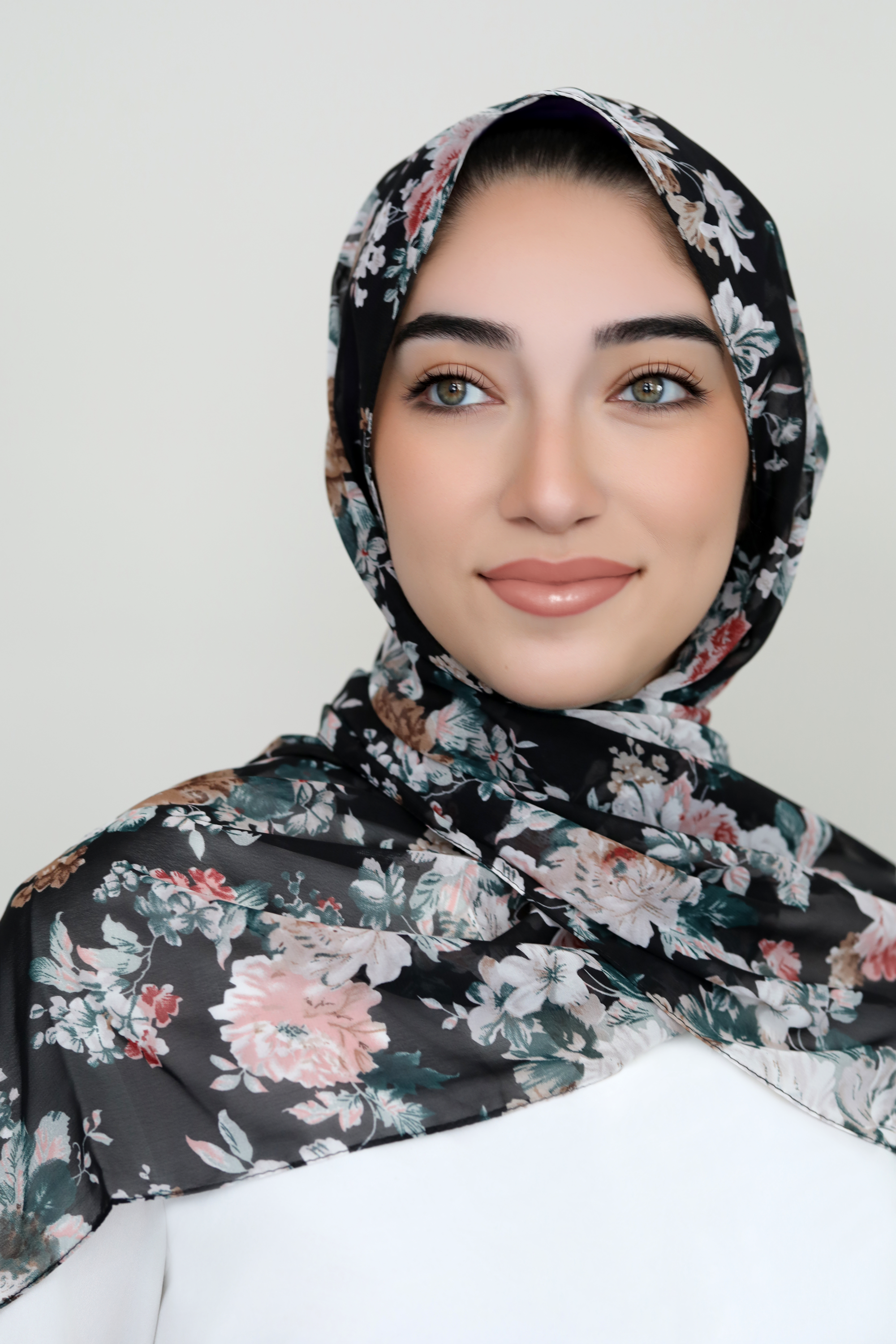 Soft Blossom Printed Chiffon Hijab