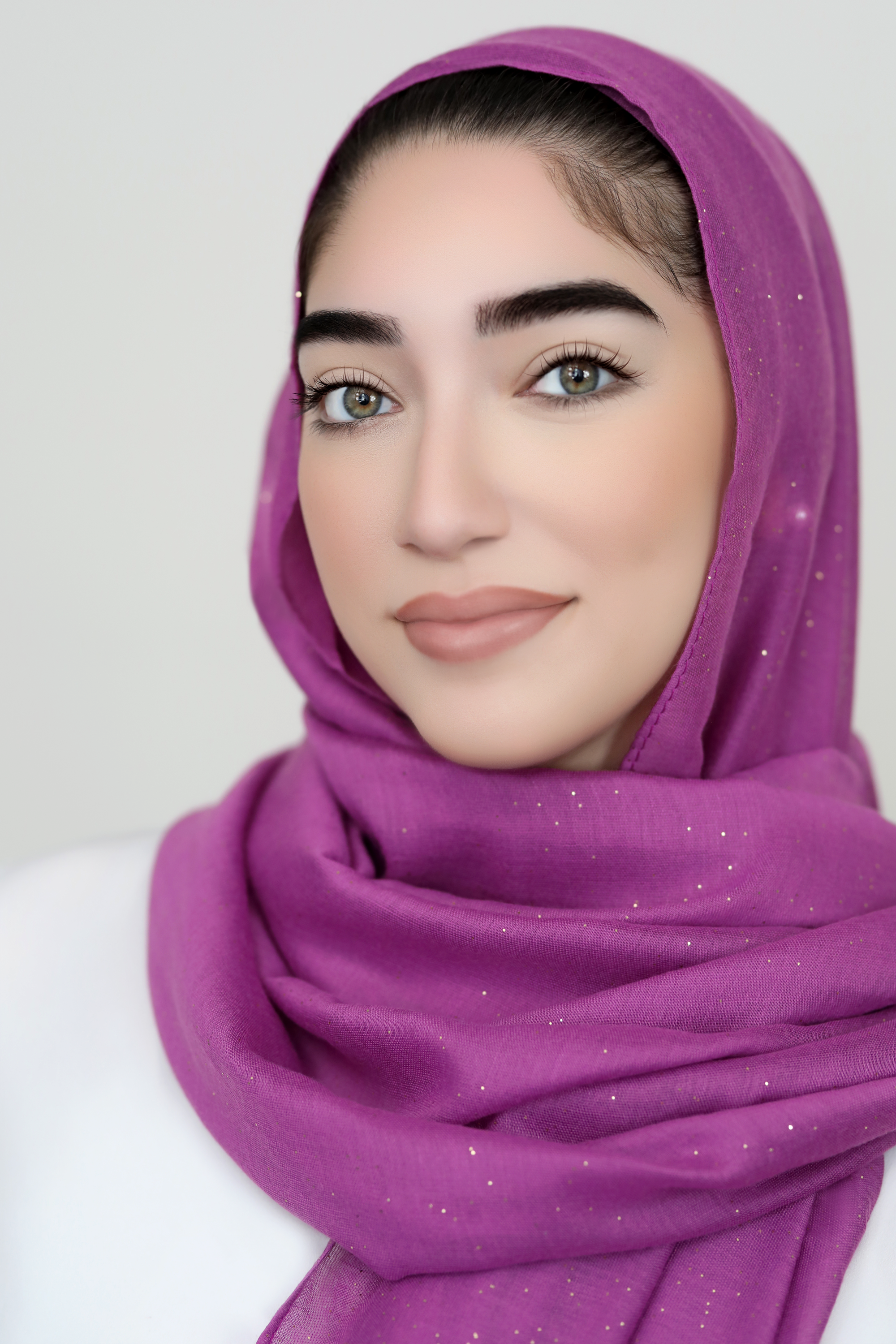 Gold Dust Light Hijab-Purple