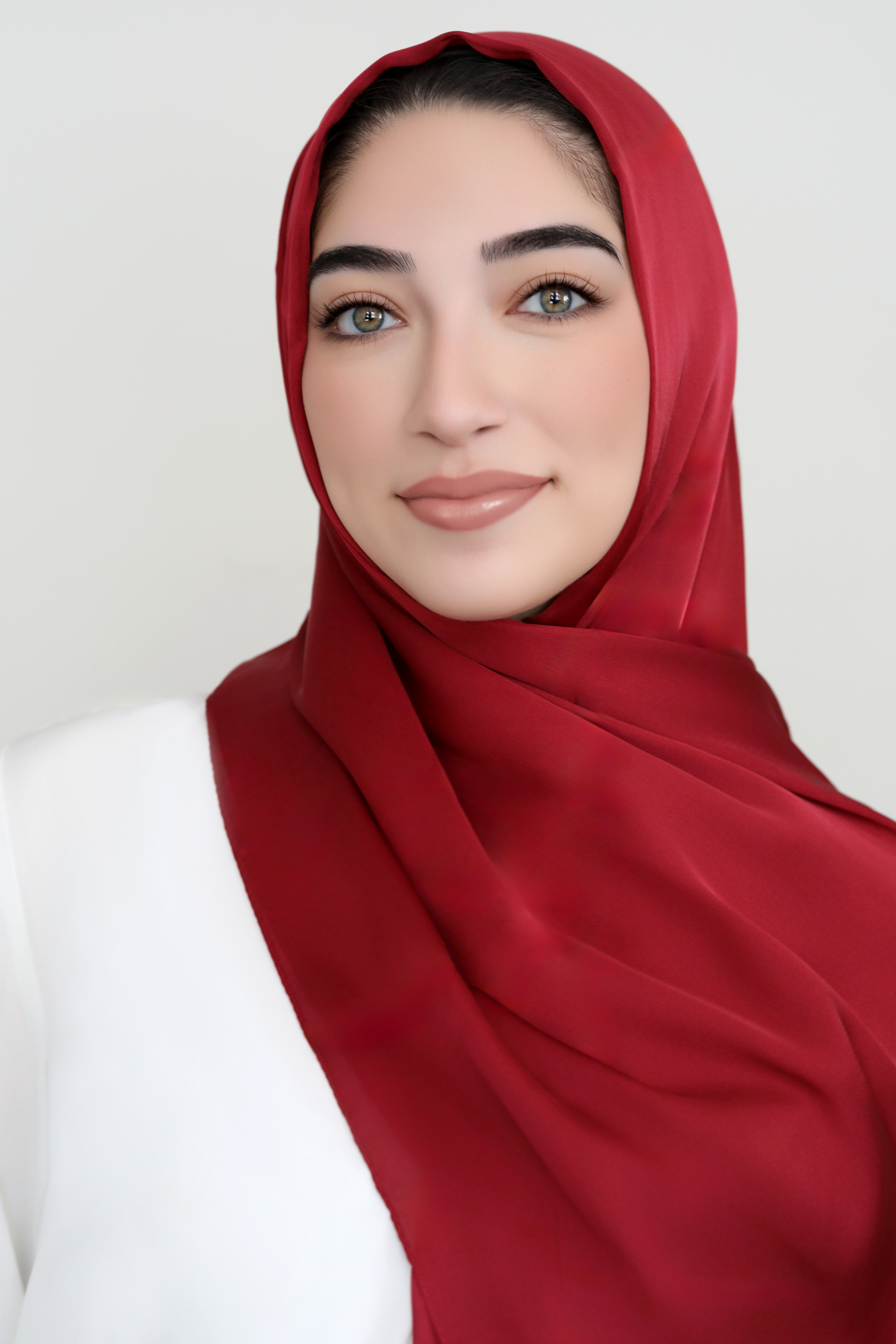 Silky Satin Hijab-Maroon