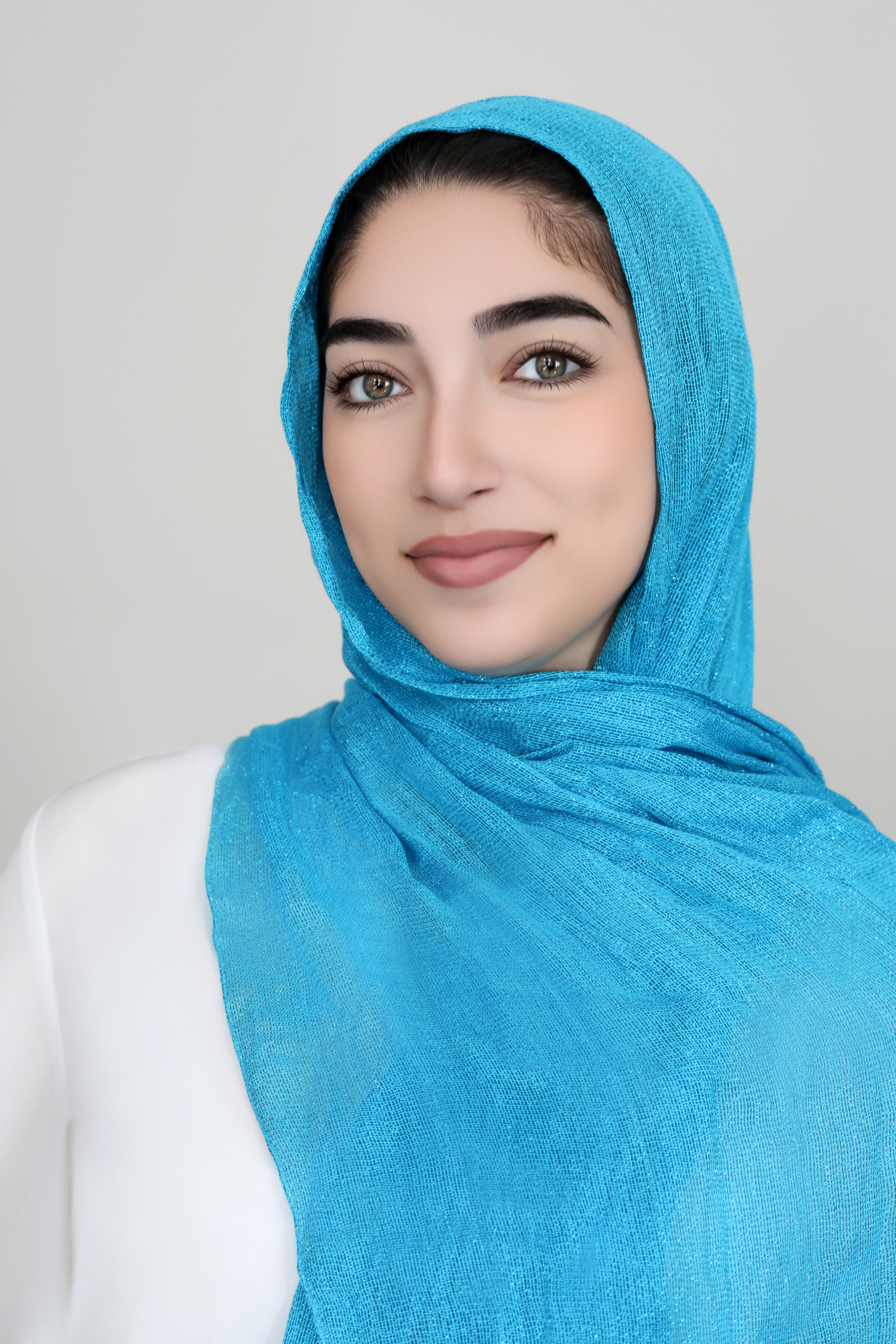 Classic Shimmer Hijab-Blue