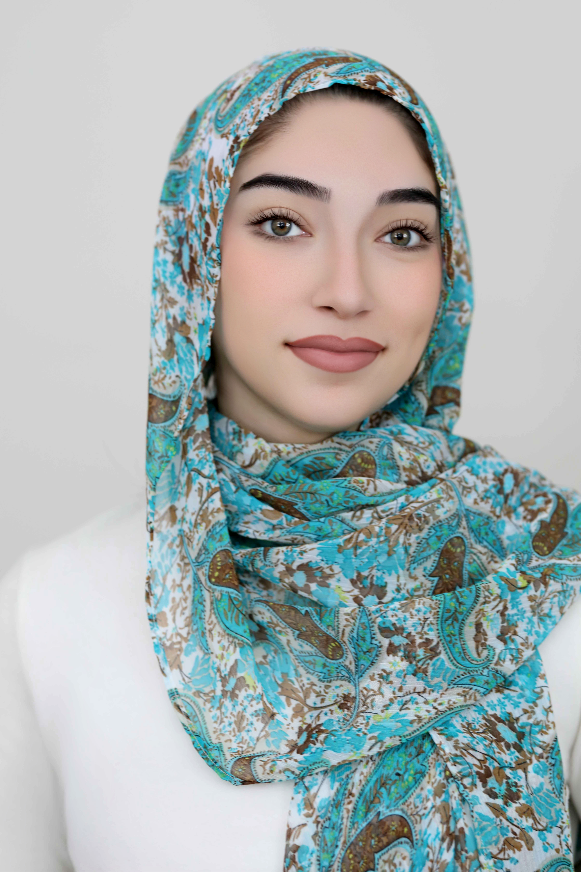 Paisley Lagoon Signature Chiffon Hijab