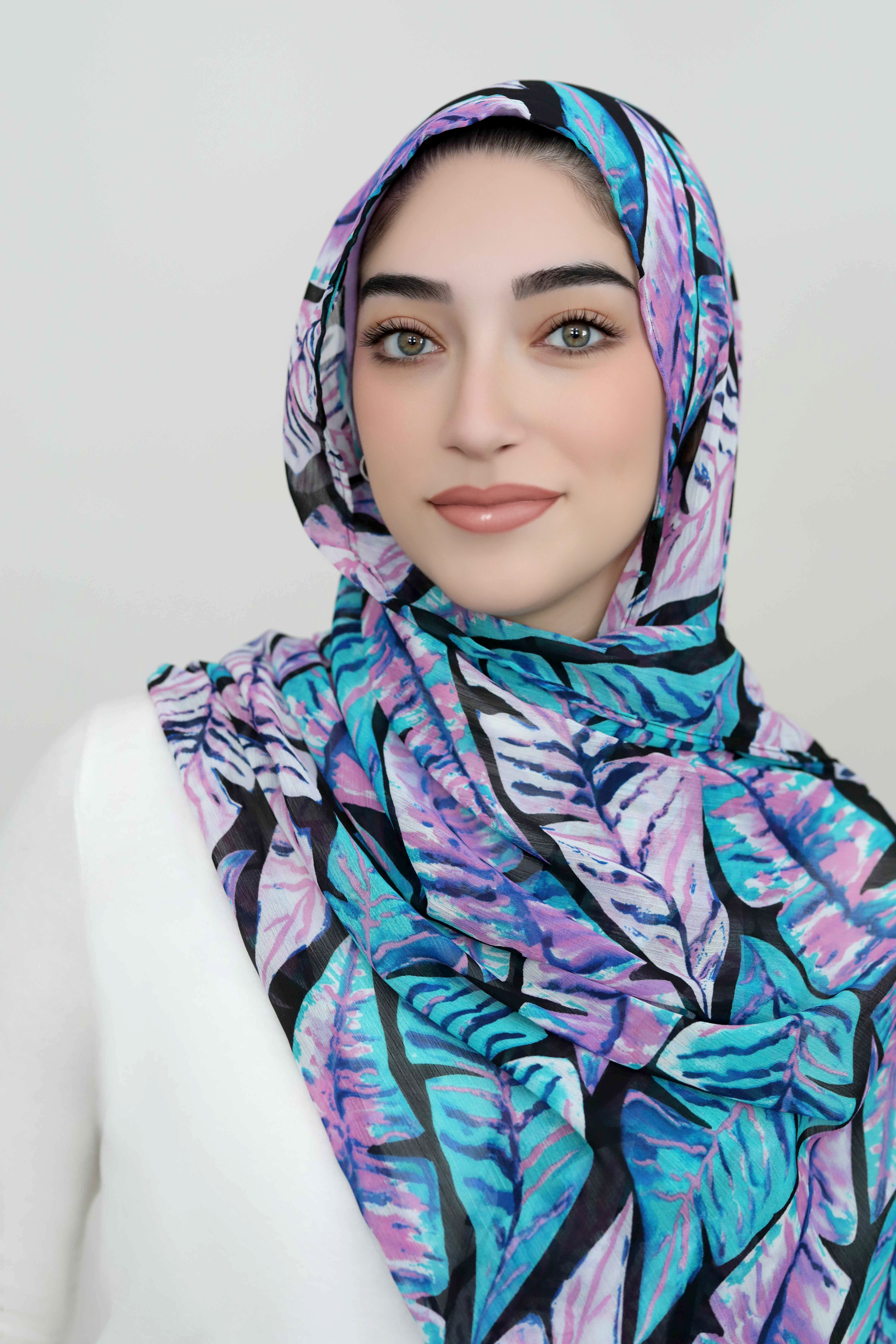 Tropical Oasis Signature Chiffon Hijab