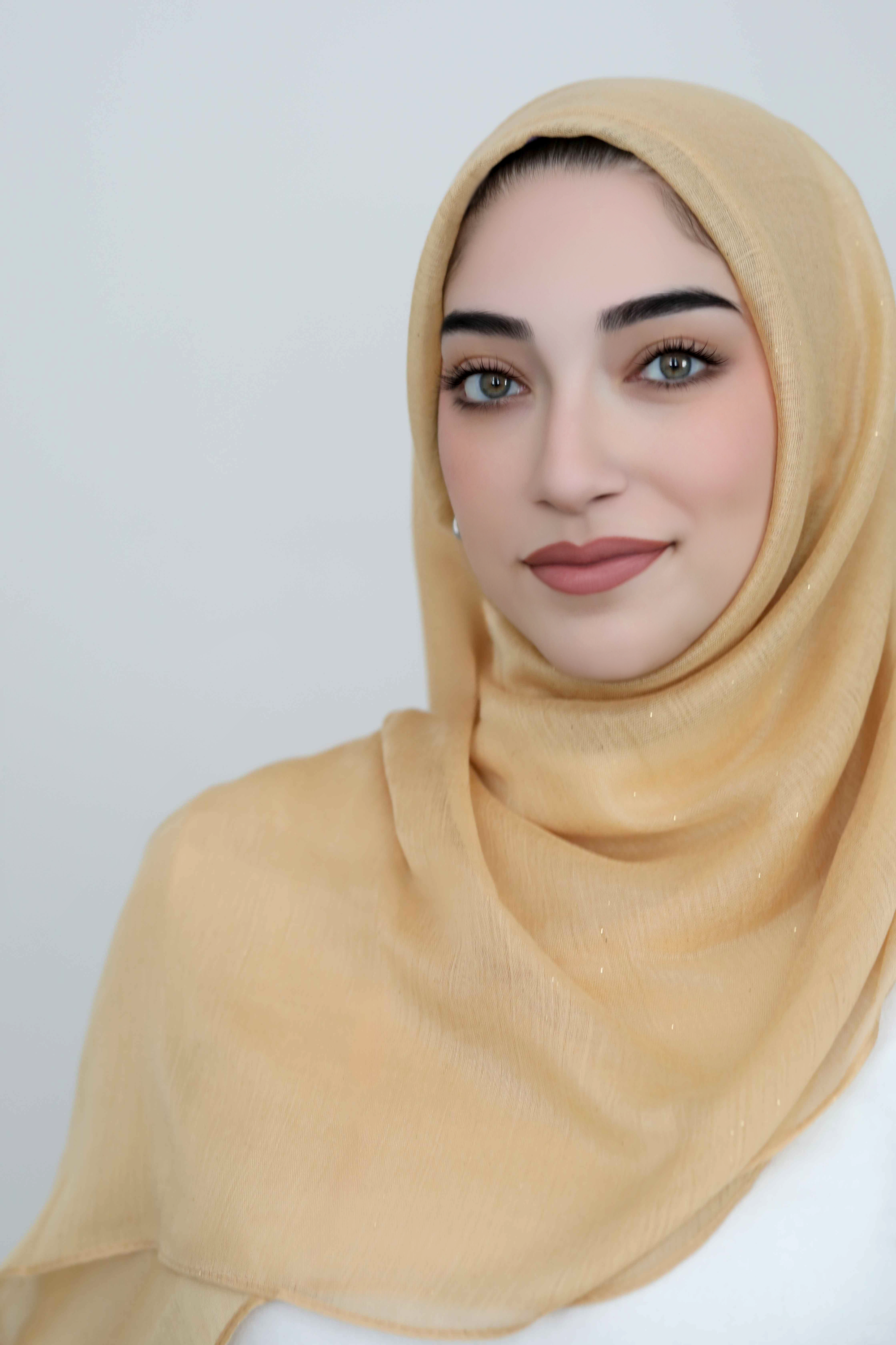 Gold Dust Light Hijab-Tan