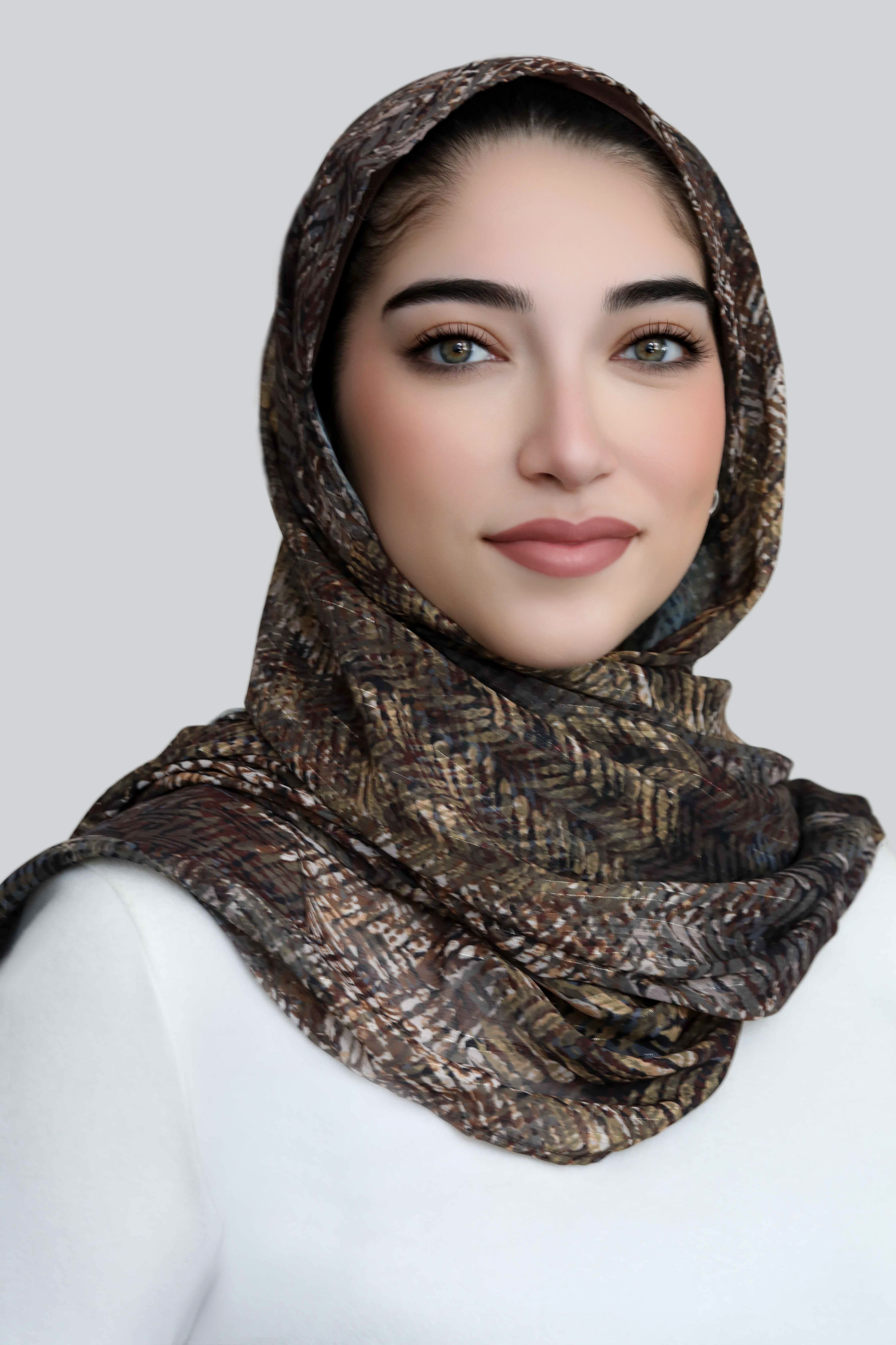 Bronze Serpent Signature Chiffon Hijab