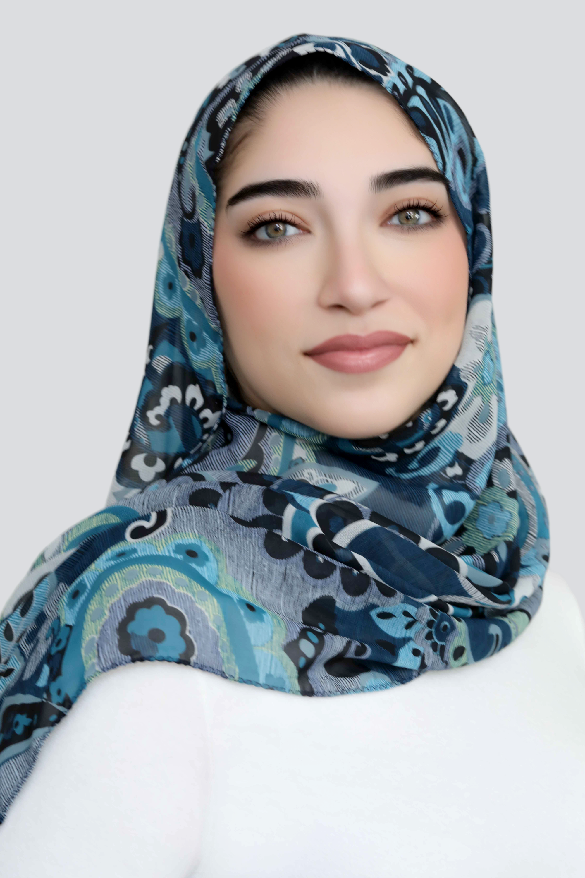 Ocean Whisper Signature Chiffon Hijab