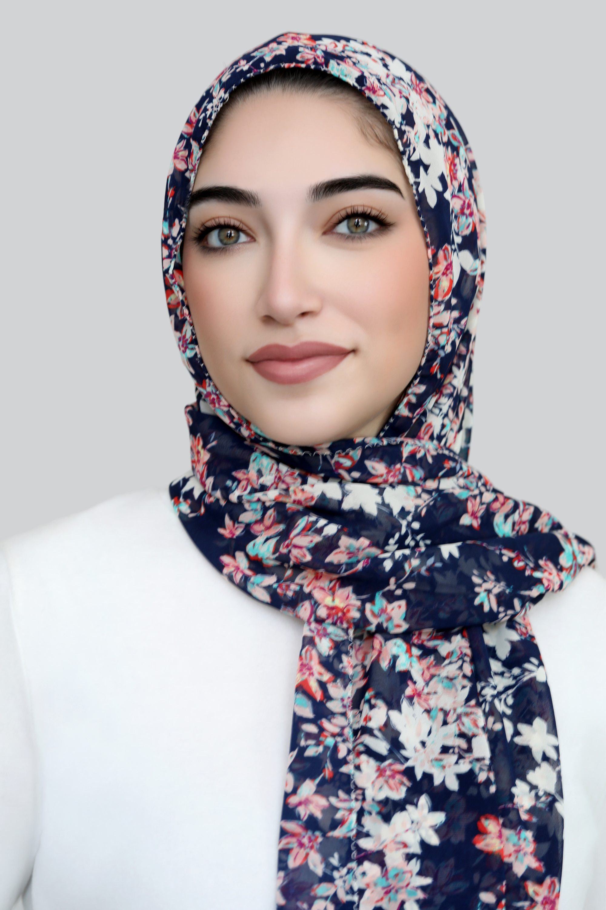 Spring Navy Signature Chiffon Hijab