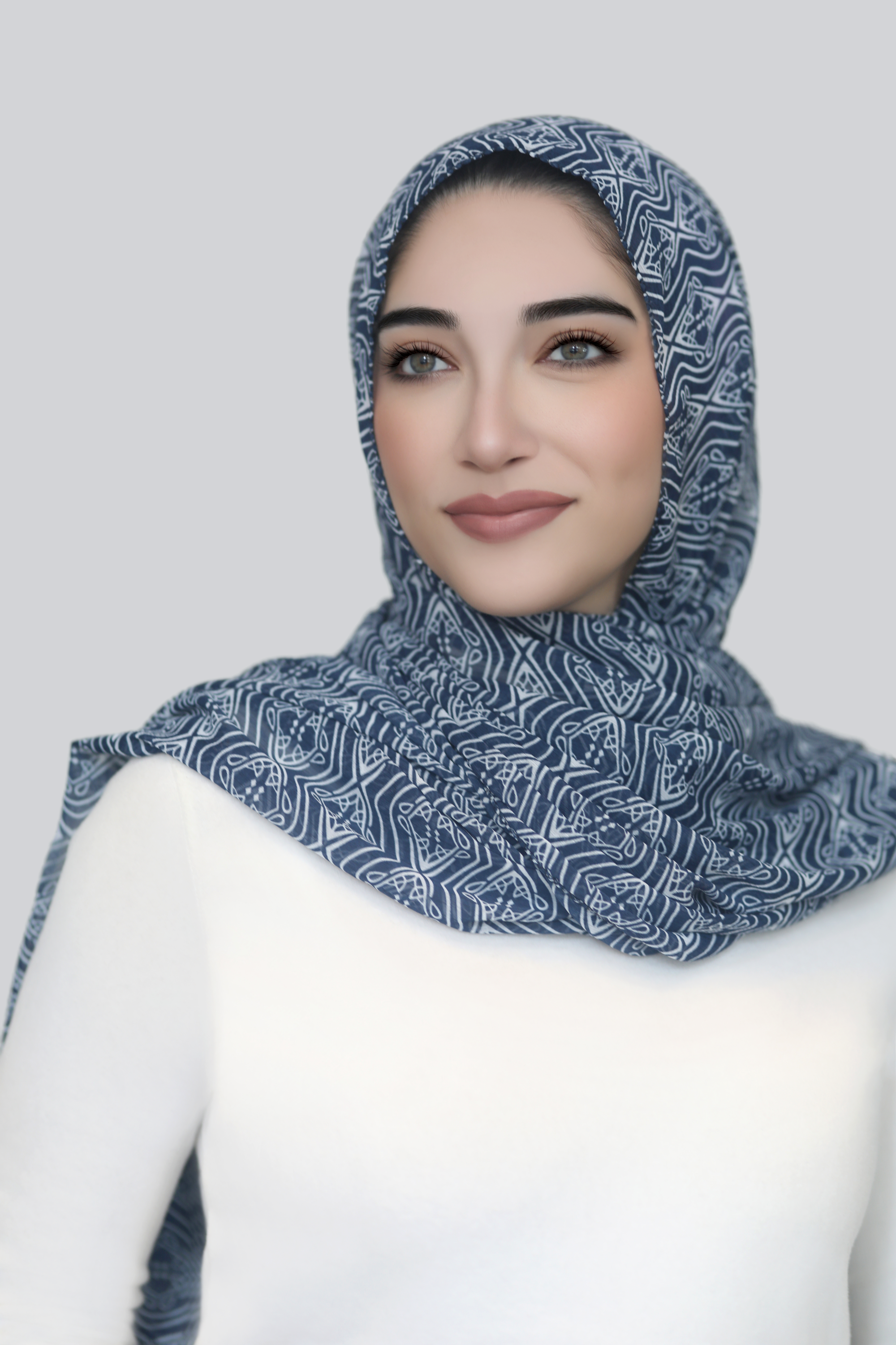 Indigo Maze Signature Chiffon Hijab