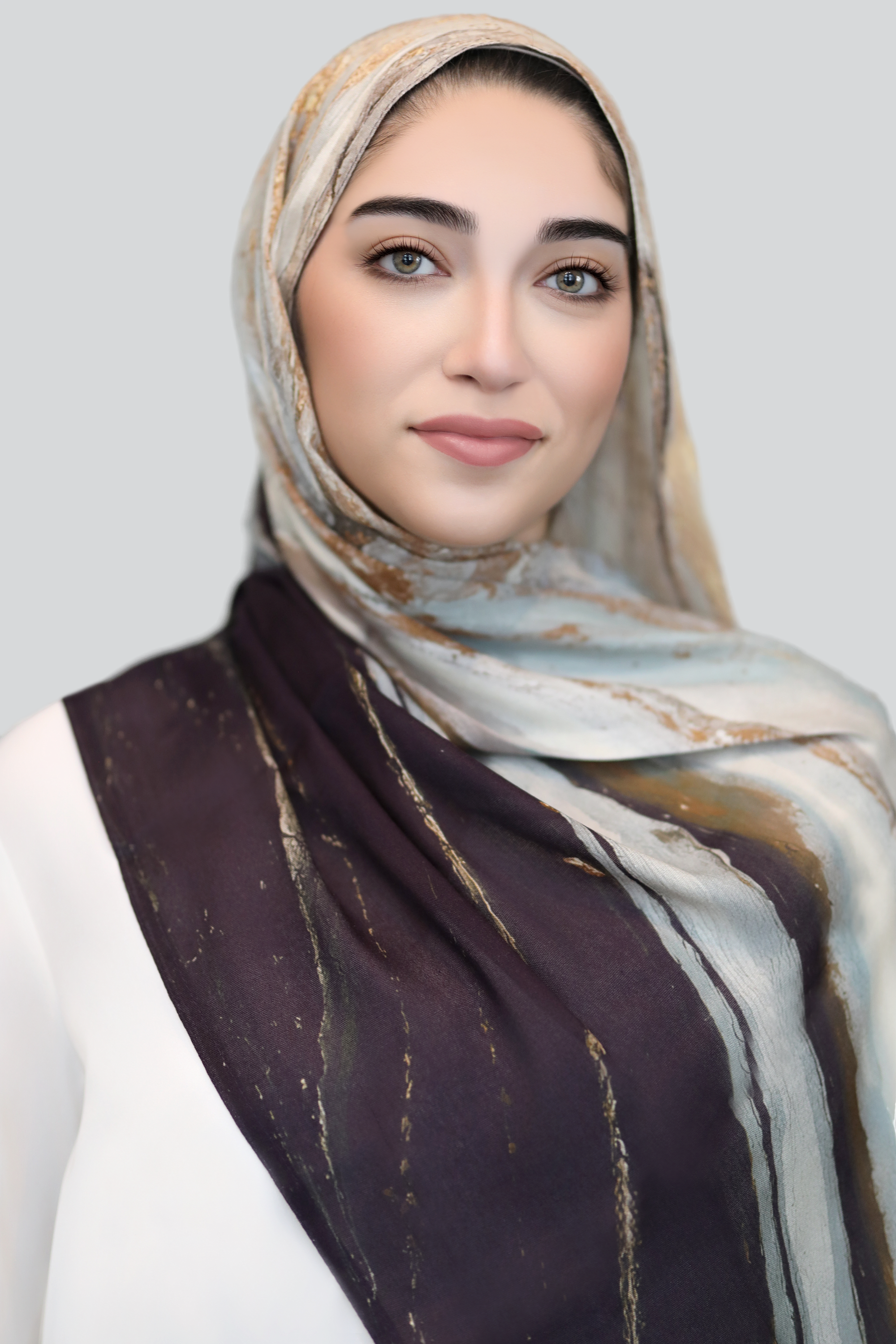 Midnight Marble Modal Hijab