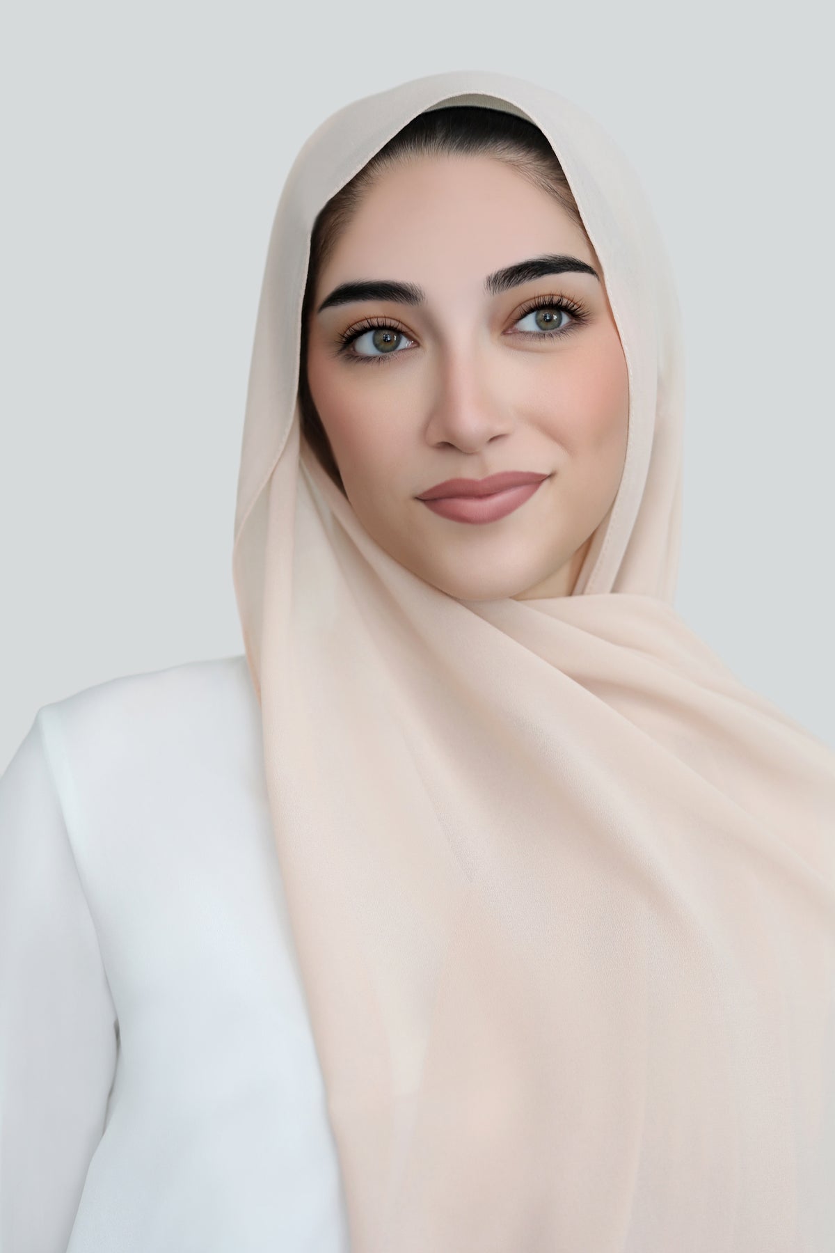 Basic Chiffon Hijab-Peach Dust