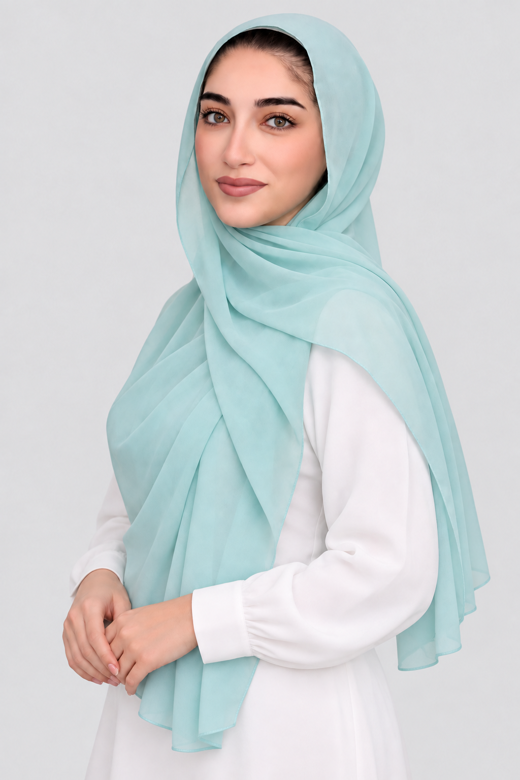 Basic Chiffon Hijab-Aqua