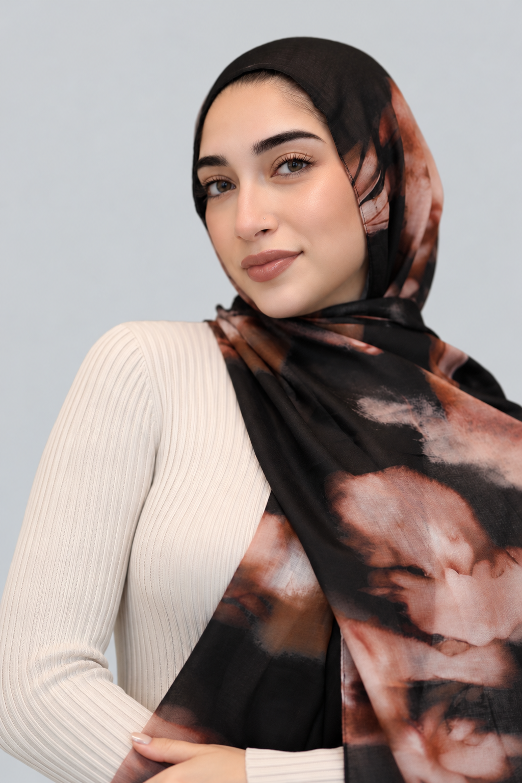Mocha Haze Printed Viscose Hijab