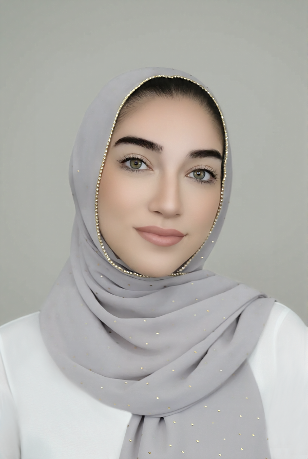 Soft Gray Chiffon Hijab