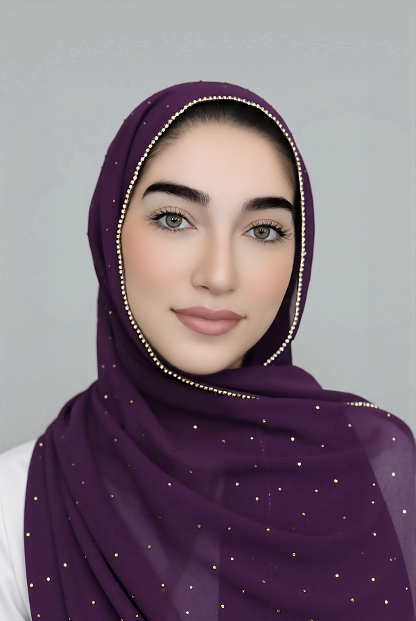 Purple Chiffon Hijab
