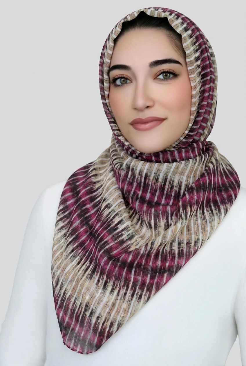 Plum Drift Signature Square Hijab