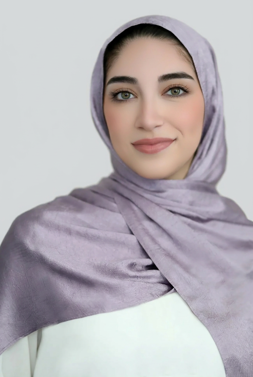 Metallic Crinkle Hijab-Periwinkle