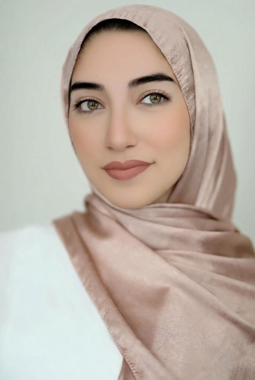 Metallic Crinkle Hijab-Dark Salmon