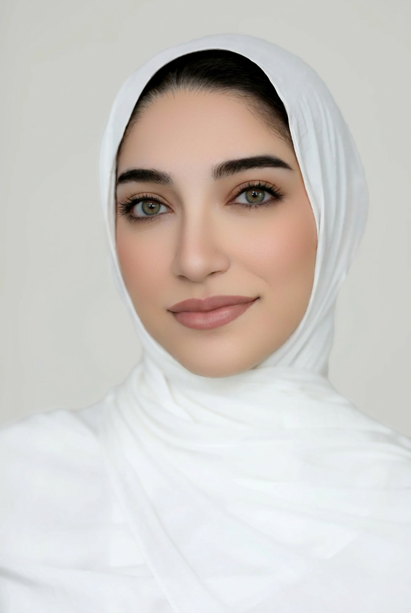 Matte Satin Hijab-White