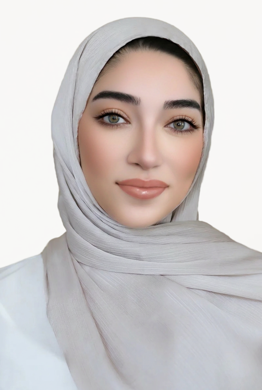 Satin Crinkle Hijab-Chrome Gray